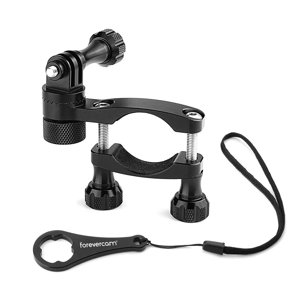Forevercam Bike Handlebar Mount For Gopro (360� Rotation And Lock Any Direction) 0.6 1.3Inch All Aluminum Bike/Motorcycle Handlebars Seat Post Ski Pole Mount For Gopro Hero 8/9/10/11/12/13(Black)