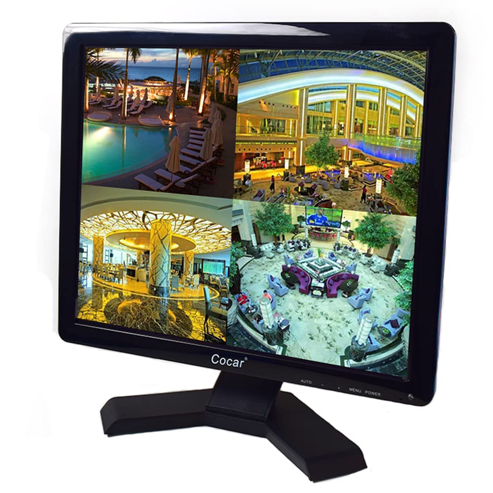 19 Inch Cctv Monitor With Bnc Input, 4:3 1280X1024 Cctv Monitor For Security Vga Hdmi Av Bnc Audio Built In Speaker Lcd Display Screen For Security Monitor Home Surveillance System Security Camera Stb