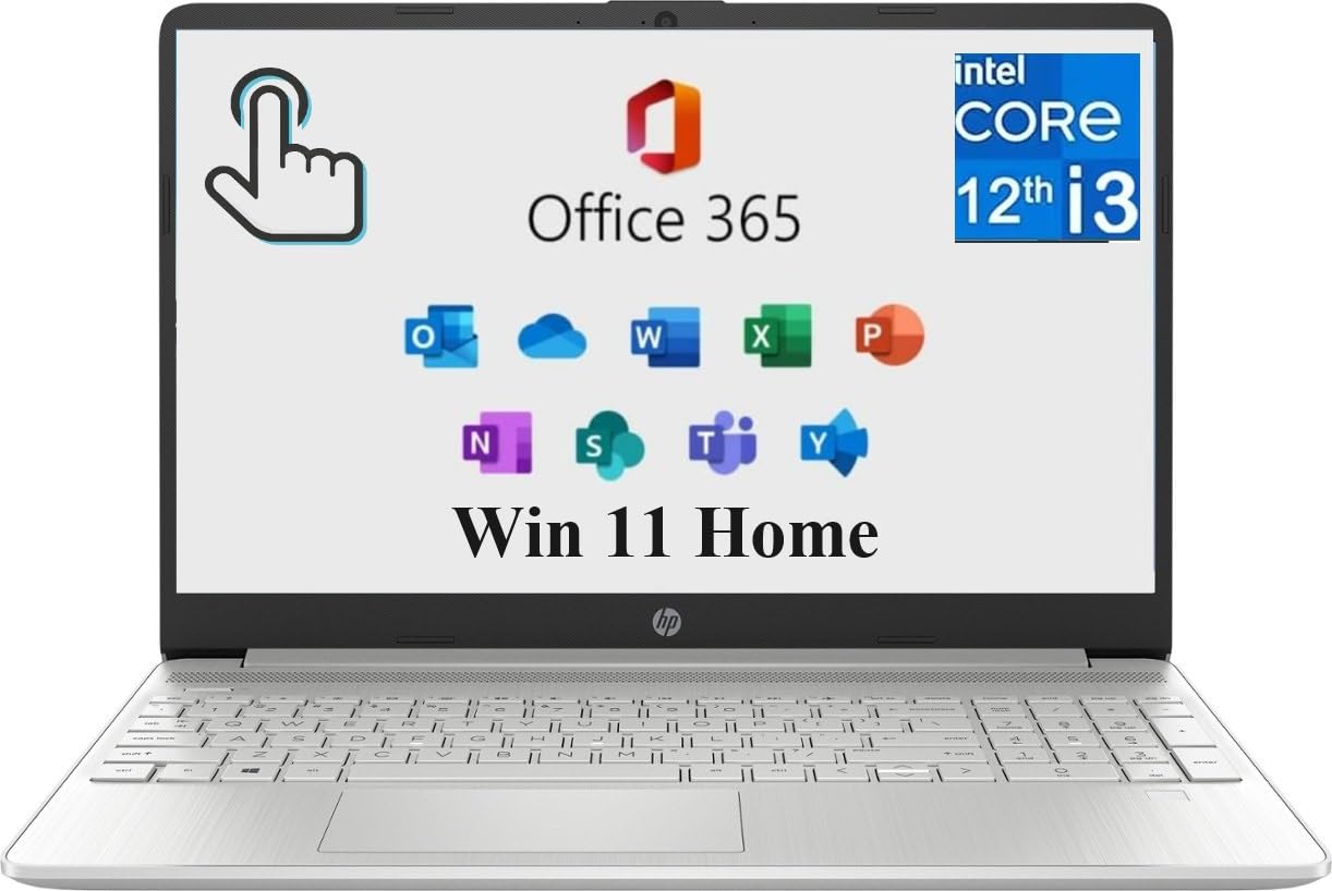 Hp 2024 15 Laptop 15.6'' Hd+ Touchscreen, Intel Core I3-1215U, With Microsoft Office 365, 32Gb Ram, 1Tb Pcie Ssd, Win 11 Home Lo