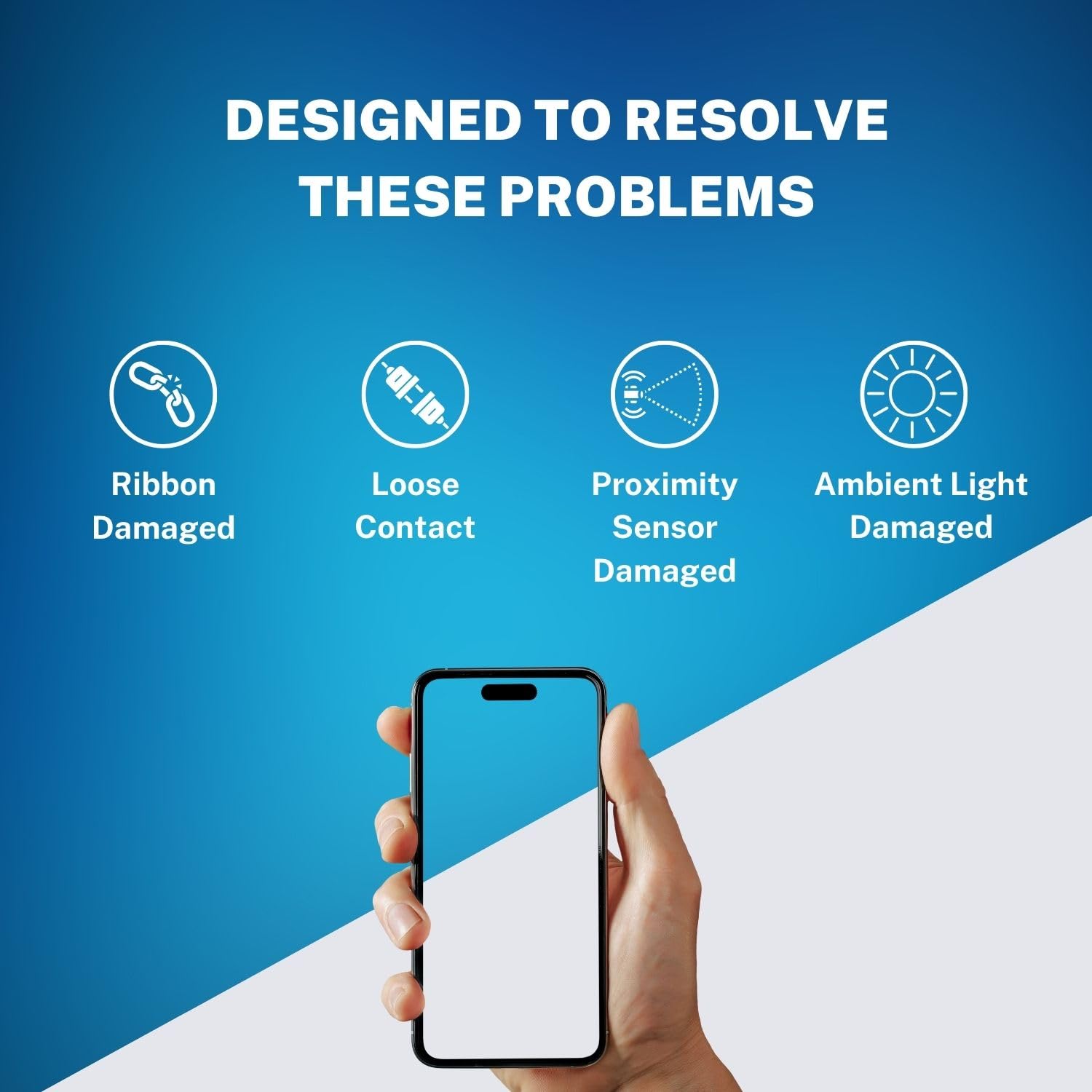 Meefix Proximity Sensor Earpiece Flex Cable Replacement For Iphone 15   Includes Metal Bracket, Ambient Light Sensor Fix