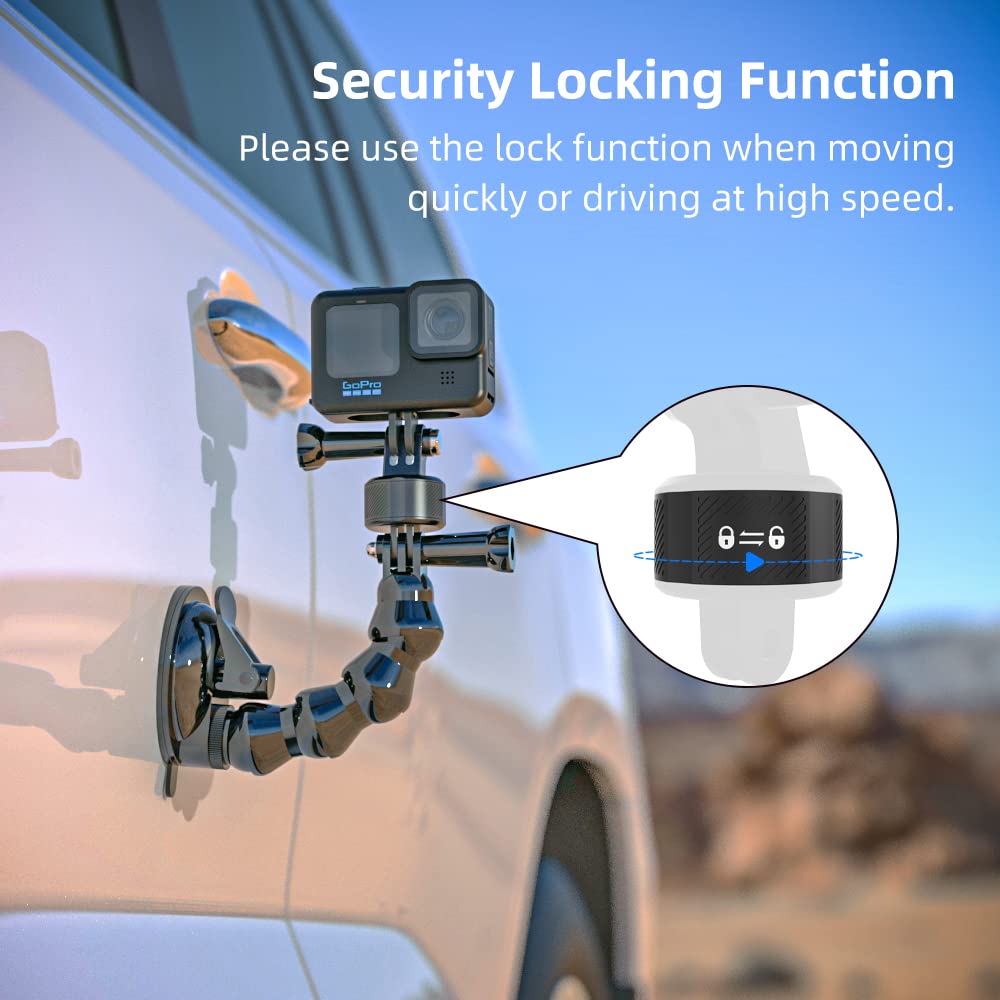 Skezn Magnetic Accessories For Gopro, Quick Release Base For Bike, Selfie Stick, Monopod, Tripod Mount, Compatible With Gopro Hero 13/12/11/10 Black, Akaso, Insta, Dji And More (Magnetic Accessories)