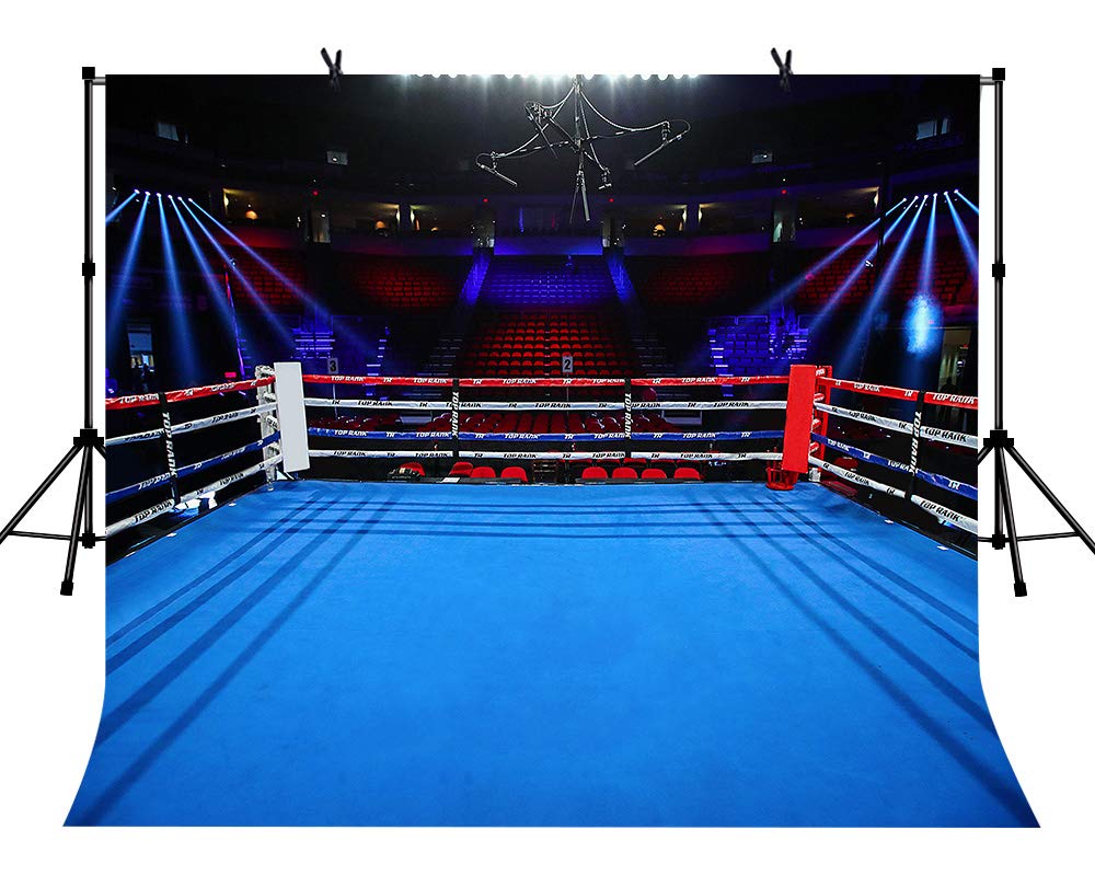 Lylycty Boxing Birthday Backdrop For Photography 9X6Ft Boxing Arena Sport Background For Children Boy Portrait Birthday Party De