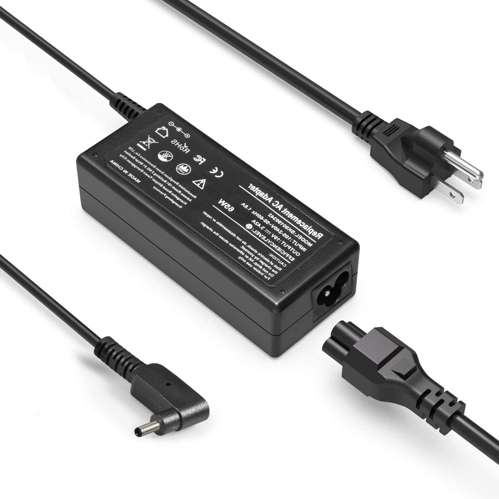 65W Acer Laptop Charger, Fit For Acer Aspire 5 A515 44 A515 46 A515 54 A515 55 A515 56 A517 52, Acer Chromebook R11 Cb3 Cb5 C740