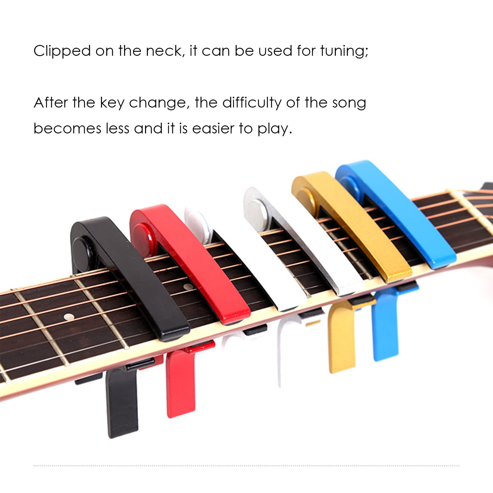 Eboxer Guitar Capo For 6 String Electric And Acoustic Guitars, Handheld Guitar Tuner Capo For Acoustic Electric Guitar Banjo Man