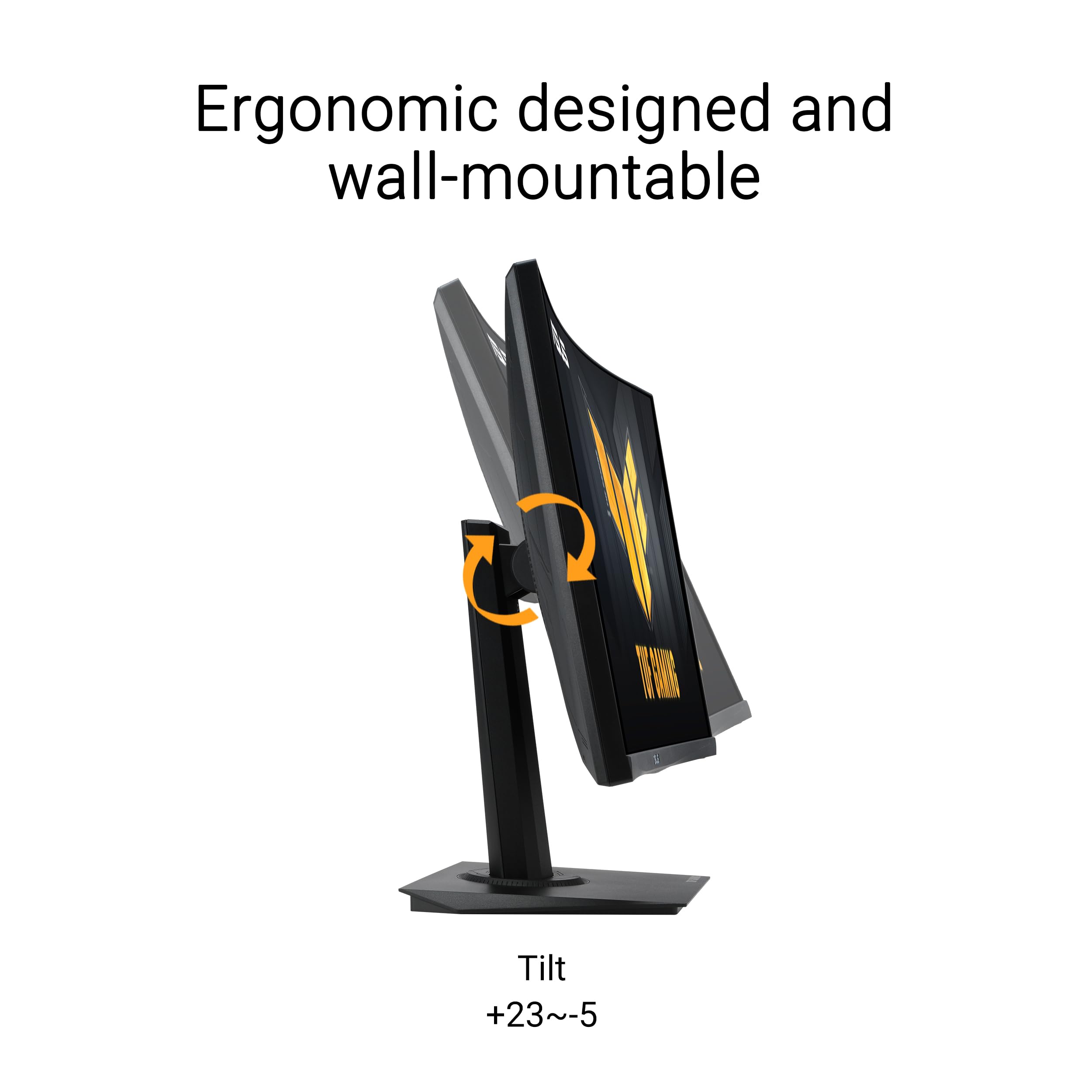 Asus Tuf Gaming 24    (23.6 Inch Viewable) Curved Monitor (Vg24Vqer)   Fhd, 180Hz, 1Ms, Dci P3 90%, Extreme Low Motion Blur Sync