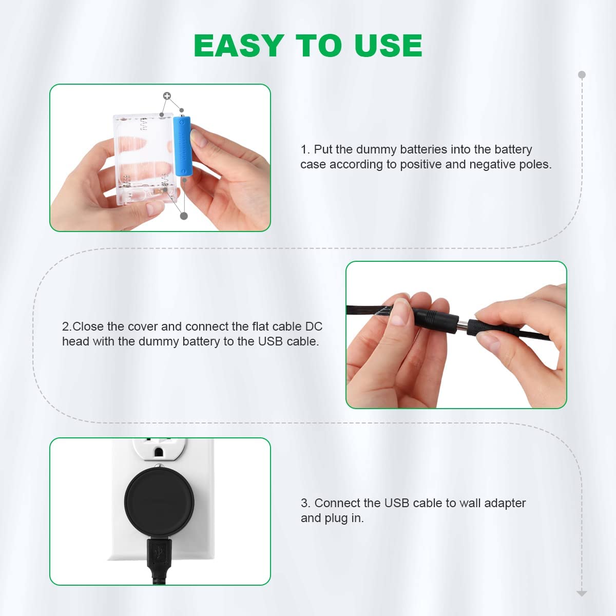 Lenink Power Supply Cable For Aa Battery, Replace Aa Battery