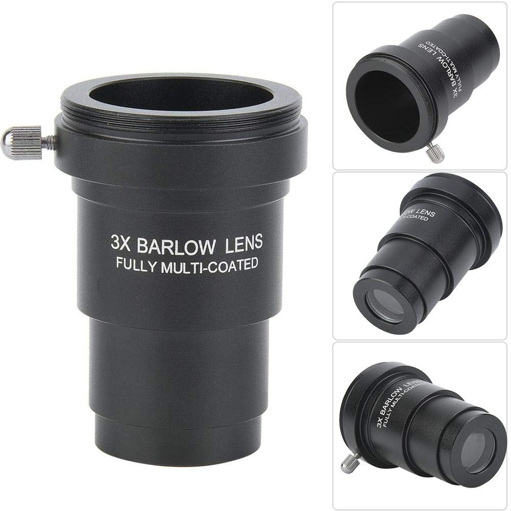 3X Barlow Lens, Metal Optical Glass Telescope Barlow Lens, Telescope Accessory, M42X0.75 Thread Interface For 1.25 Inch Astronom
