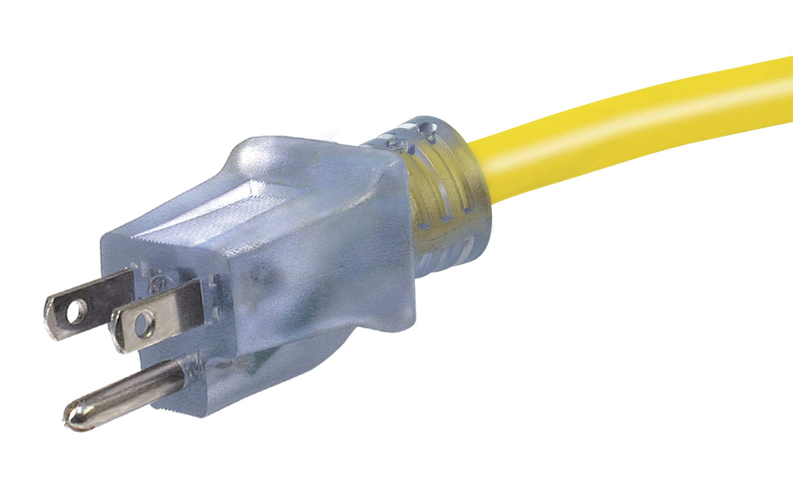 Prime Wire And Cable Lt511730 50 Foot 14/3 Sjtow Bulldog Tough Extension Cord With Primelight Indicator Light, Yellow