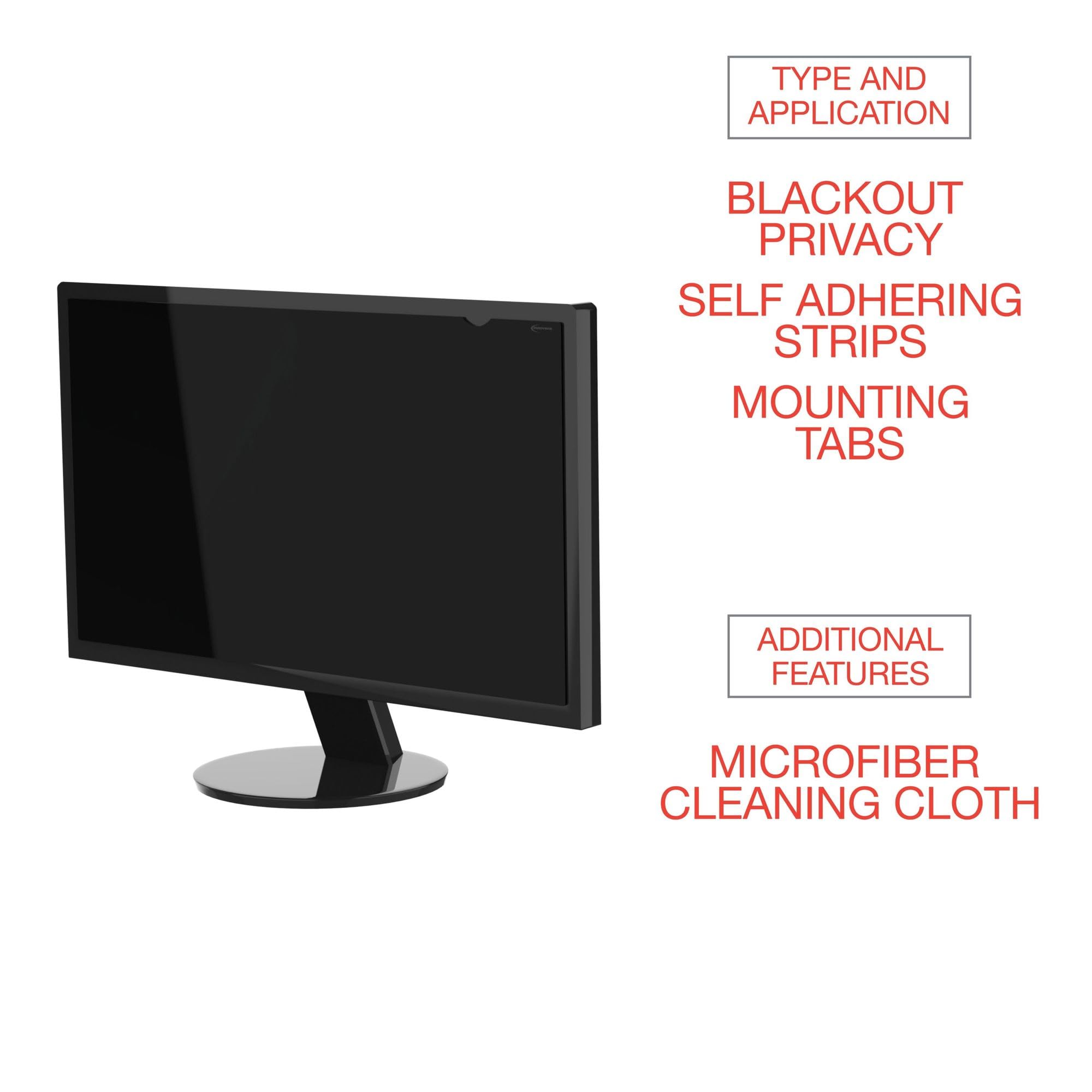 Innovera Blackout Privacy Filter For 21.5'' Widescreen Flat Panel Monitor, 16:9 Aspect Ratio
