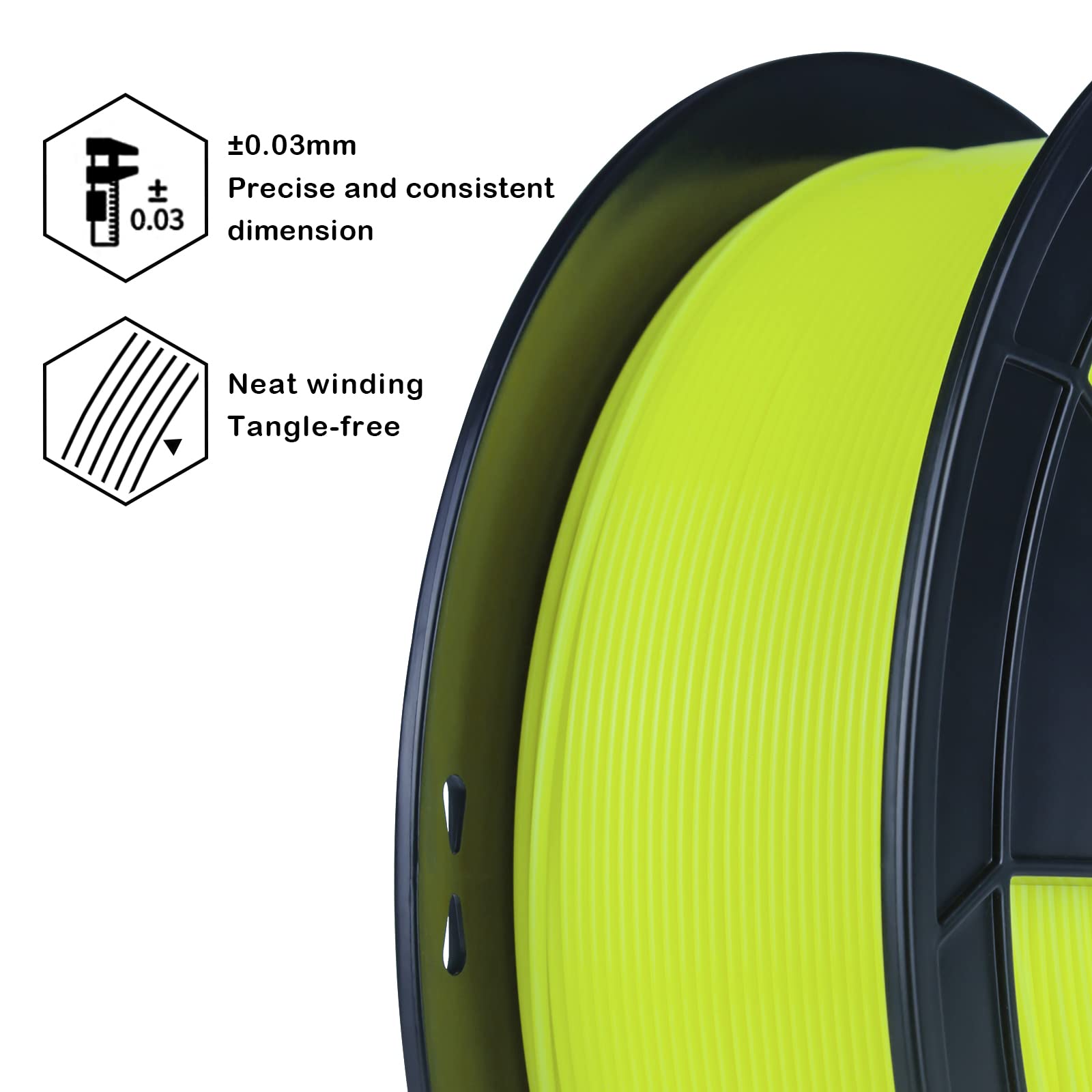 Ziro Fluorescence Pla Filament 1.75Mm, Luminous Only By Uv Light, Glow Effect 3D Printer Filament Pla,1Kg Spool, Dimensional Acc