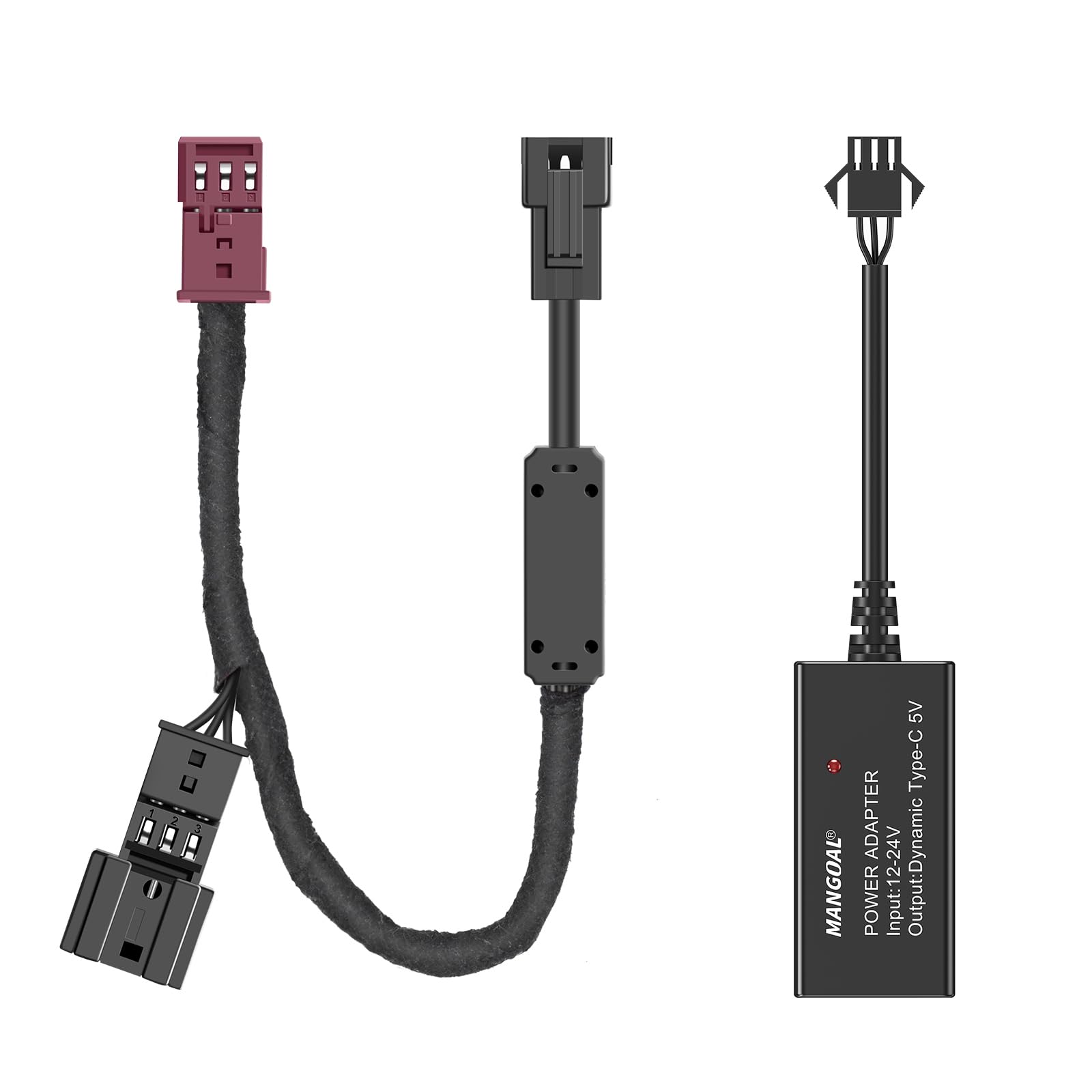 mangoal Dash Cam Power Adapter for BMW with 3Pin Rain Sensor  Hidden Cable Kit for GPS Radar Mirror Camera, Plug & Play Only F