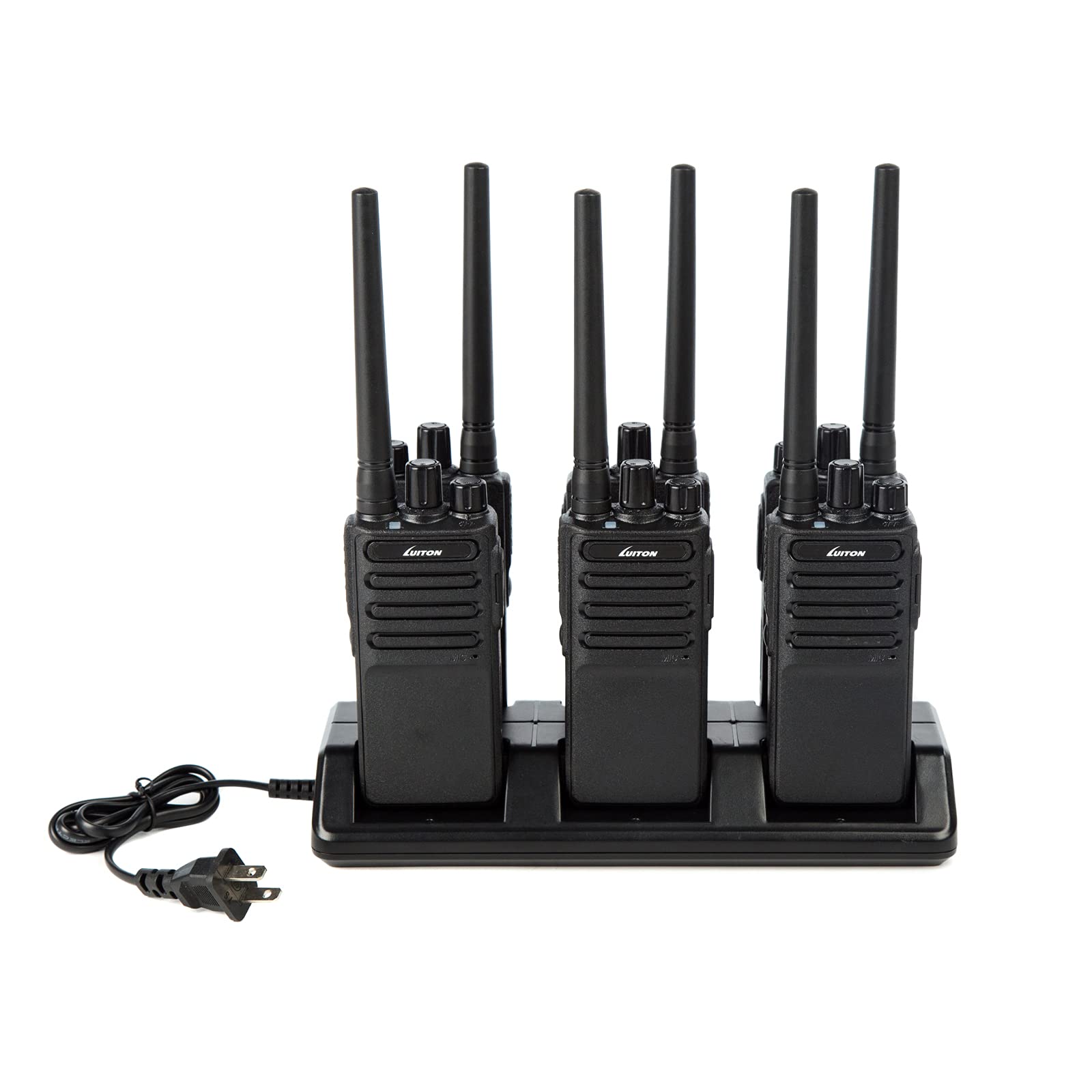 Walkie Talkies Voice Scrambler with Earpiece for Adults Outdoor CS Hiking Hunting Travelling Long Distance 6 Pack Two Way Radio 