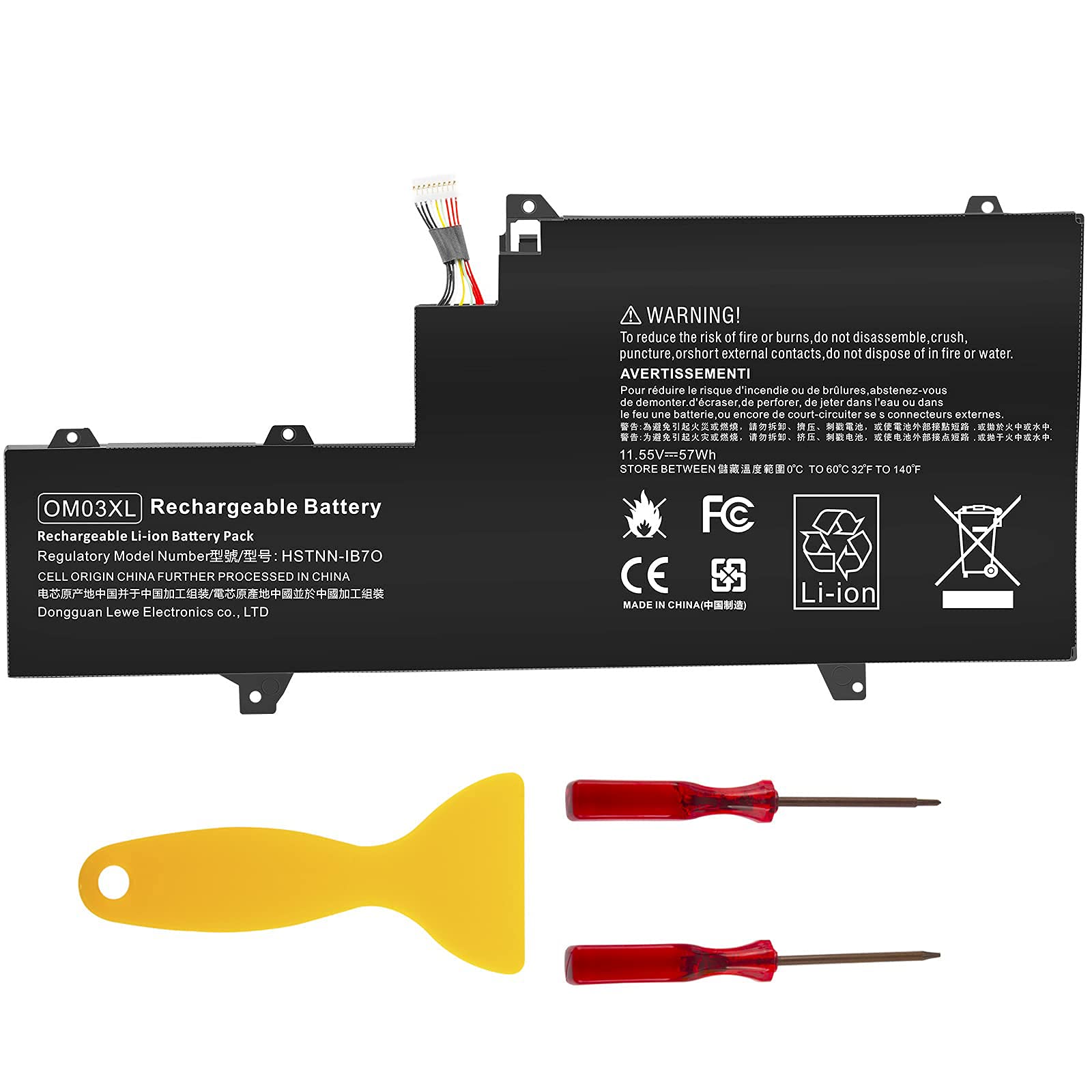 Futurebatt Om03Xl Hstnn Ib7O 863167 171 Laptop Battery Compatible With Hp Elitebook X360 1030 G2 Series Notebook.Hp Om03Xl 3057X