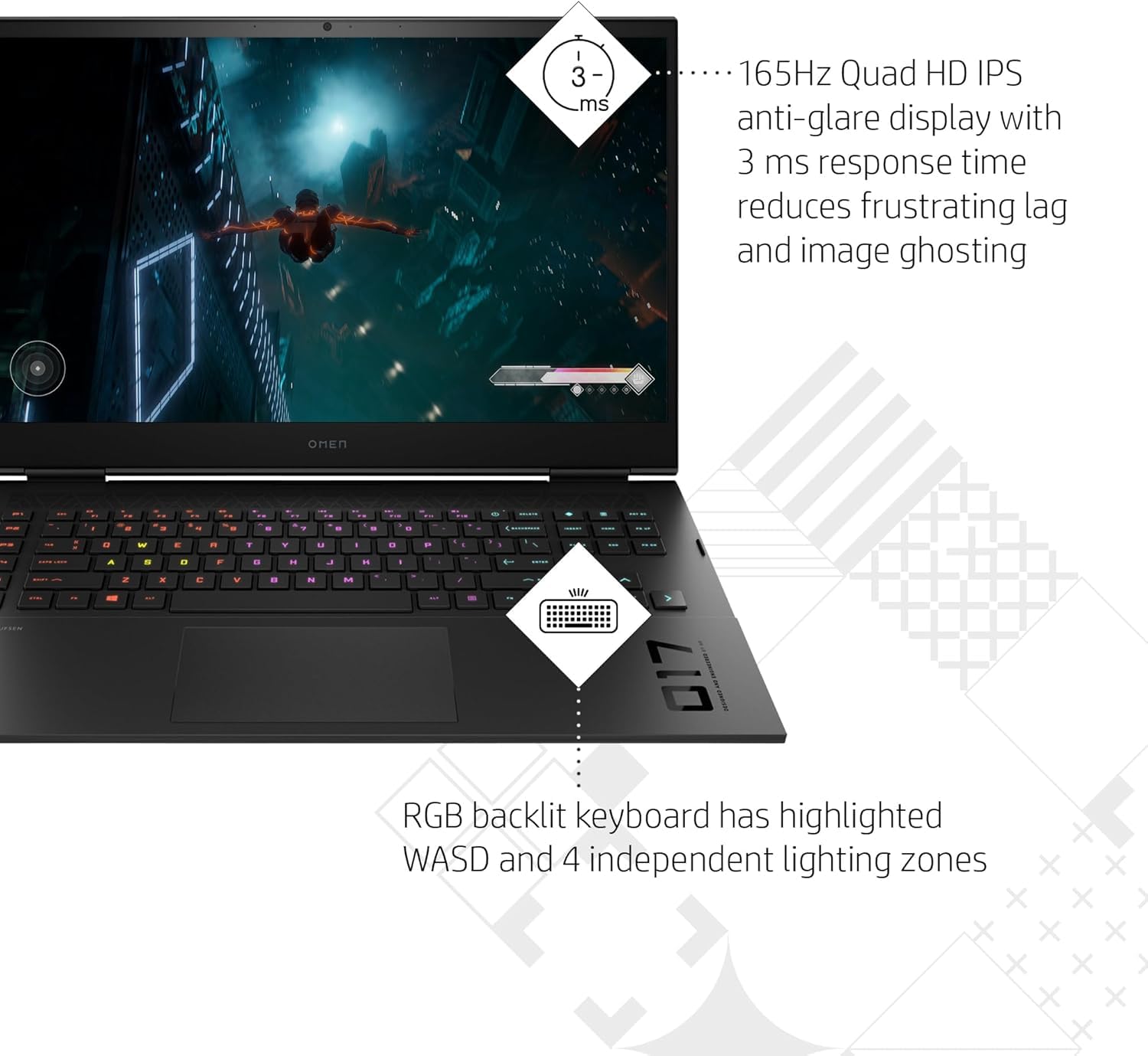 Hp Omen Gaming Laptop Computer - 17.3'' Qhd 165Hz, I9-13900Hx(24 Cores), Geforce Rtx 4080, 32Gb Ddr5, 1Tb Ssd, Wifi 6E, Backlit
