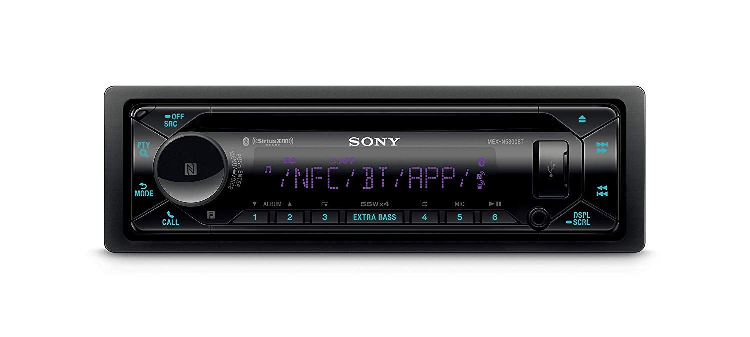 Sony MEX N5300BT Car Stereo Single Din Radio with Bluetooth, CD Player, USB/AUX