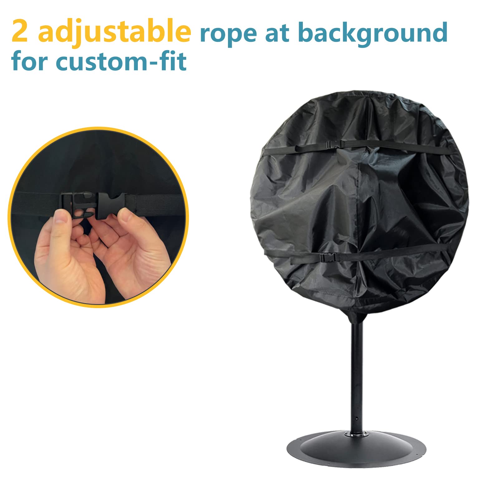 Bitubi Wall Mount Fan Cover,Waterproof Outdoor Fan Covers,Compatible For 30 Inch Industrial Fan And Pedestal Fan,Heavy Duty 600D