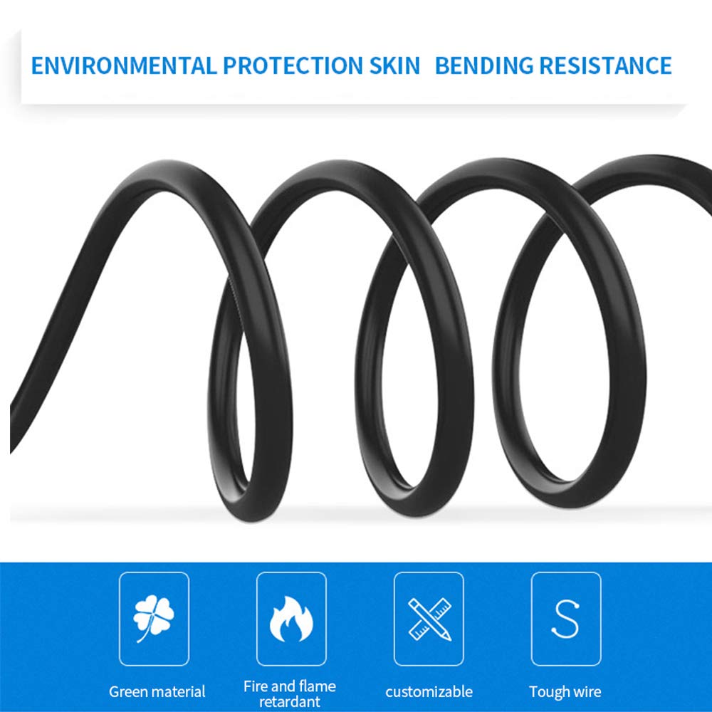 Joinsi 5 Pack 10Ft Bnc Male To Bnc Male Jumper 75 Ohm Cable Extension Connector For Cctv Dvr To Tv System