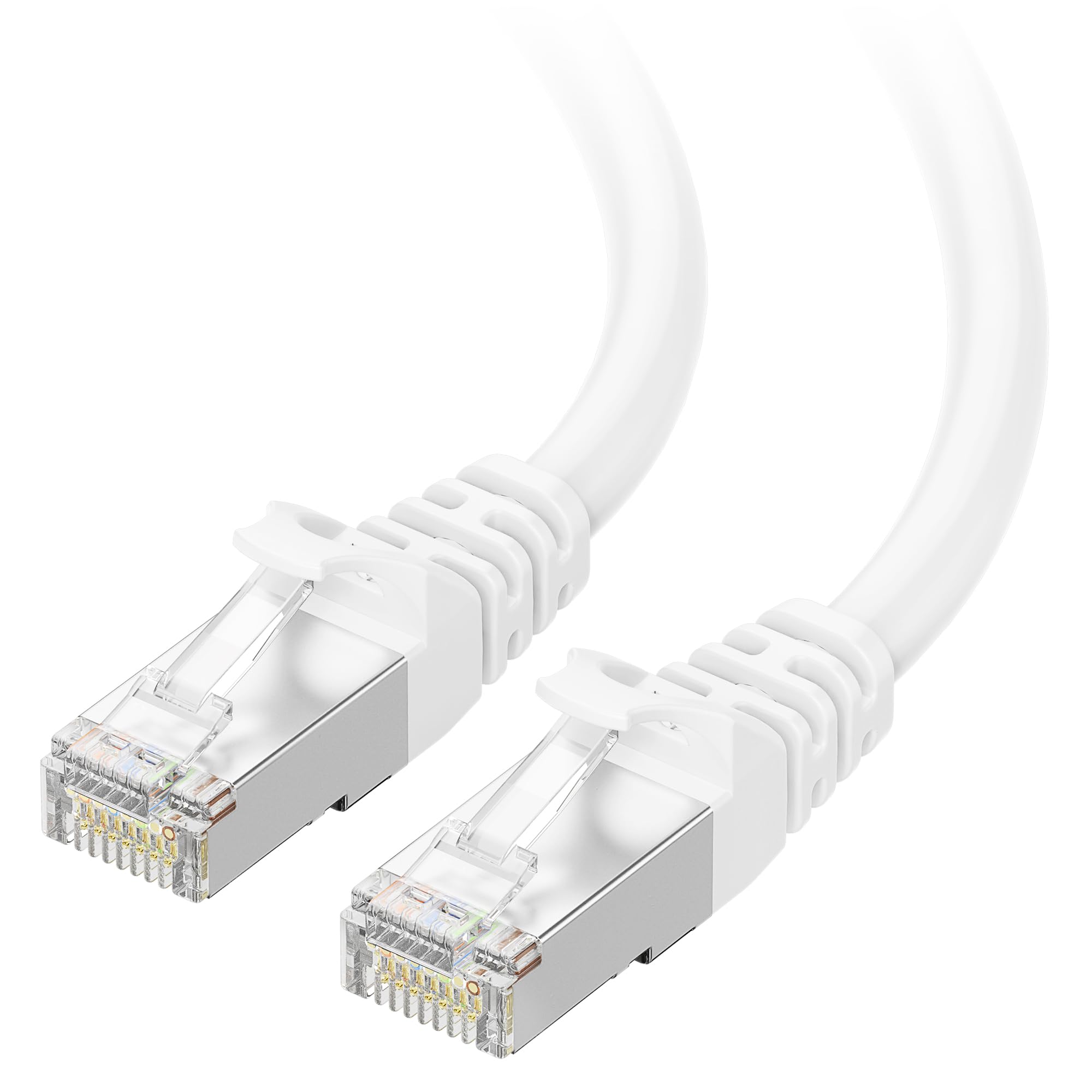 Cable Matters 10Gbps Snagless Shielded Cat 6A Ethernet Cable   25ft, Cat 6A Cable, Cat6A Cord, Ethernet Cord, White