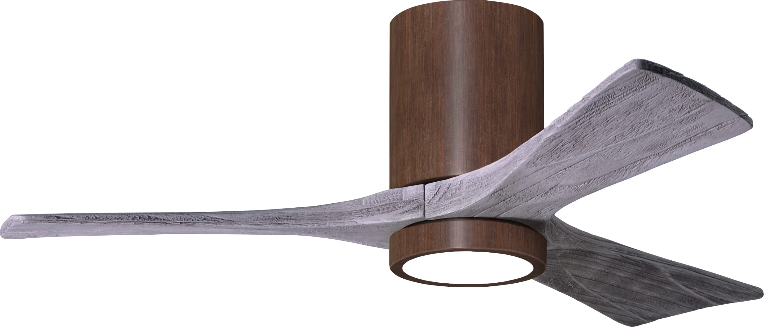 Matthews IR3HLK-WN-BW-42 Irene 42 Indoor/Outdoor Damp Rated Flush Mount Ceiling Fan with LED Light and Remote & Wall Control, Si