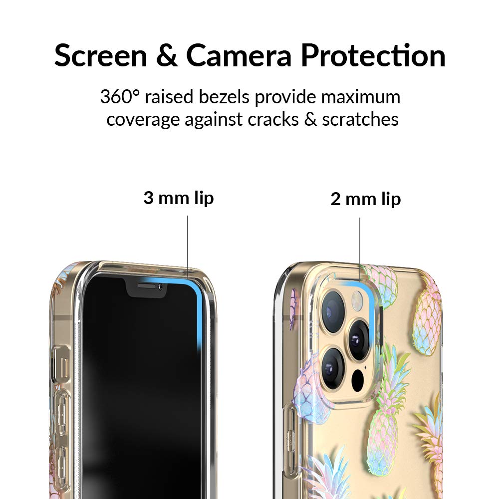 Velvet Caviar Phone Case iPhone 12 Pro Max 8ft Drop Tested Polycarbonate Holographic Pineapple