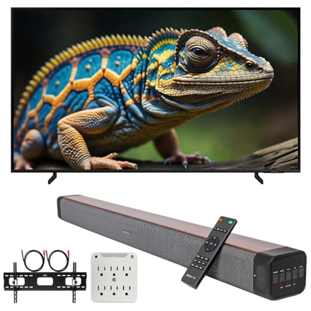 Samsung Qn70Q60D 70 Inch Qled 4K Smart Tv (2024) Bundle With Premium Deco Gear 60W 2.0 Ch Soundbar + Deco Mount 37'' 100'' Tv Wa