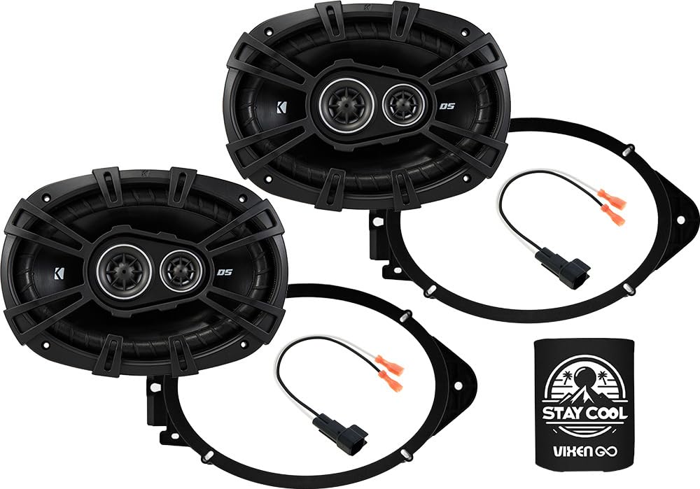 KICKER Front Door 6x9 Speakers Kit for GMC Acadia 2017-2023 Upgrade Kit - Pair of DS Series 6x9 Inch 3-Way Speakers with Adapter