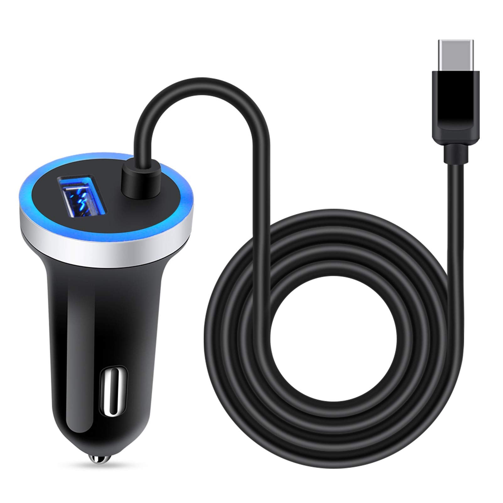 Usb C Car Charger, 3.4A Fast Charging Car Adapter+3Ft Type C Cable For Samsung Galaxy S24 S23 S22 S21 S20 S10 Note 20 A10E A20 A