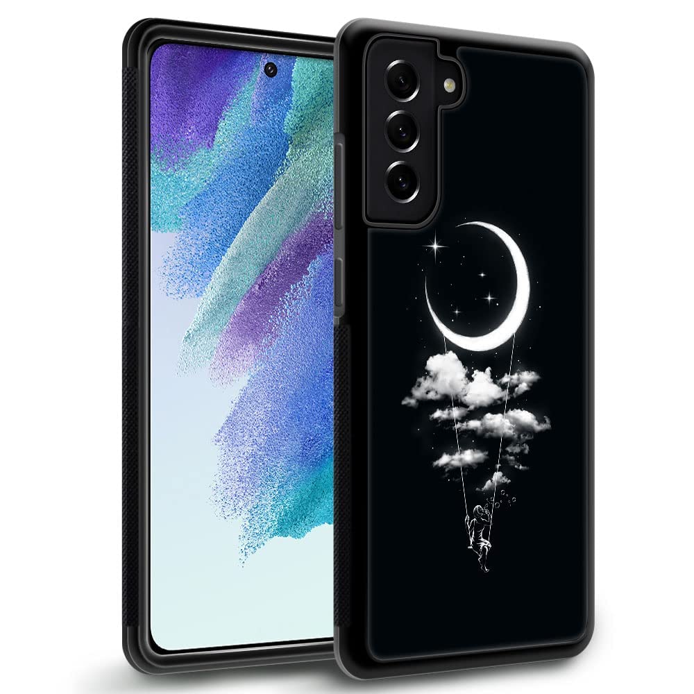 Daizag Compatible With Samsung Galaxy S21 Ultra Case,Free Girl Under The Moon For Man Woman, All Round Protection Shockproof Ant