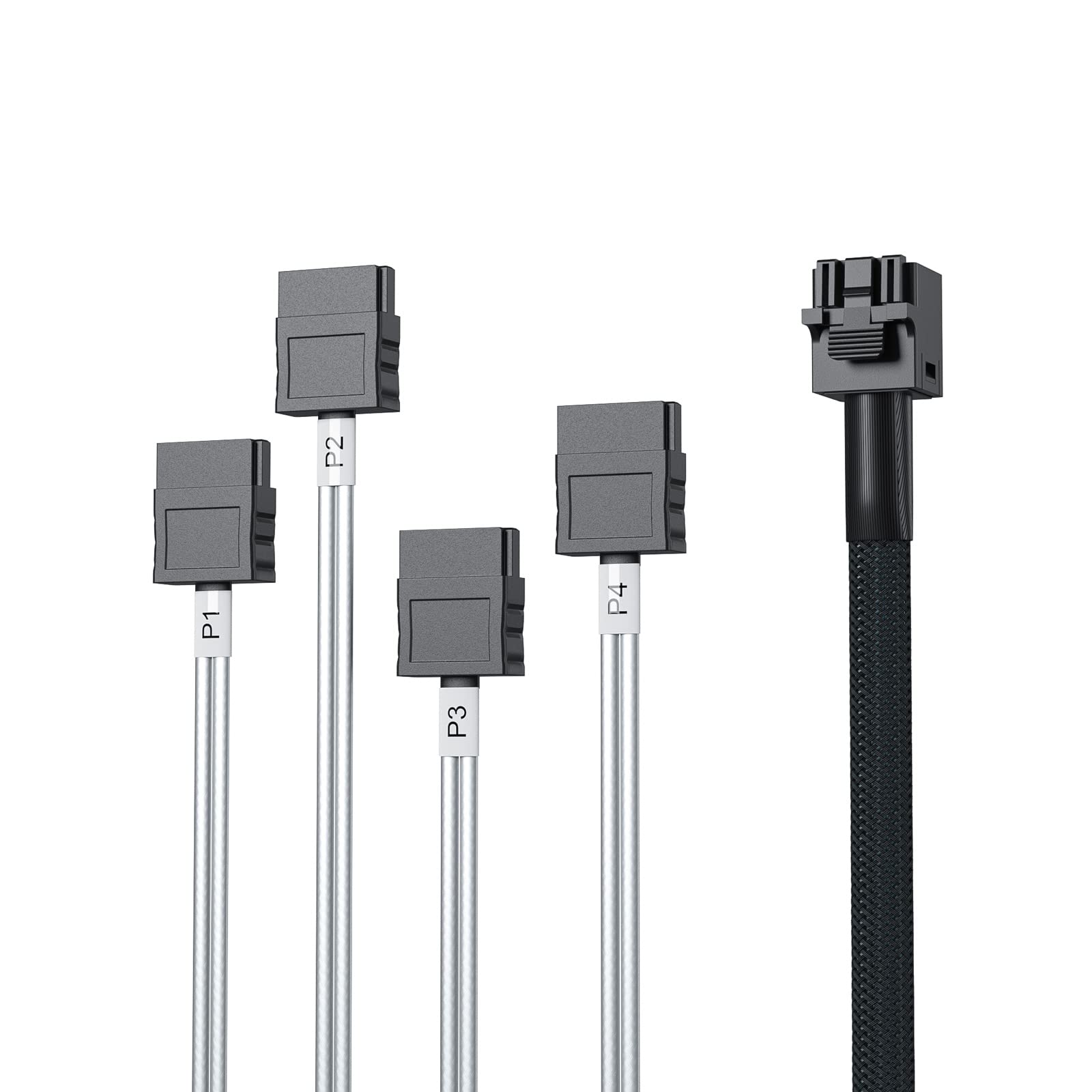 Internal Mini Sas Hd Sff 8643 To 4X Sata (7Pin) Hard Disk Data Server Raid Cable, 0.75 Meter (2.46 Ft), 6 Gbit/S, For Motherboar