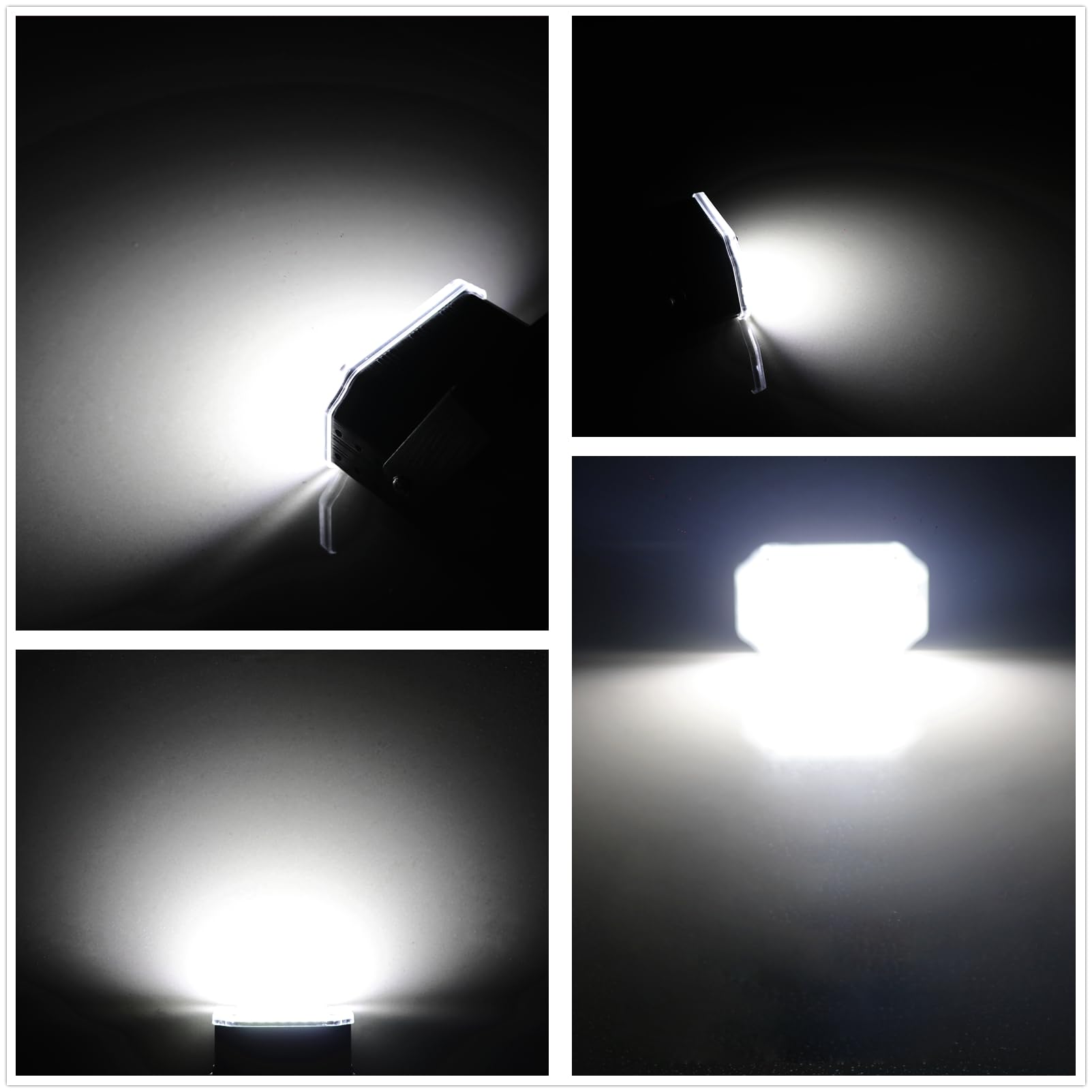 [2 Pack] Aqool White Strobe Lights, Super Bright 36 Led Mini Strobe Light For Parties, Sound Activated & Speed Control Dj Stage