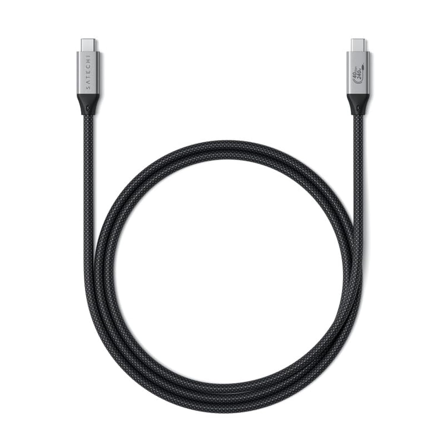 Satechi Usb C To Usb C 4.0 Pro Cable, Usb If Certified, 240W Power Delivery, 8K Resolution @ 60Hz, 4K @ 120Hz Single/Dual Display, 40Gbps Data Transfer, Downward Compatible To 2.0 Usb C (4 Ft/1.2M)