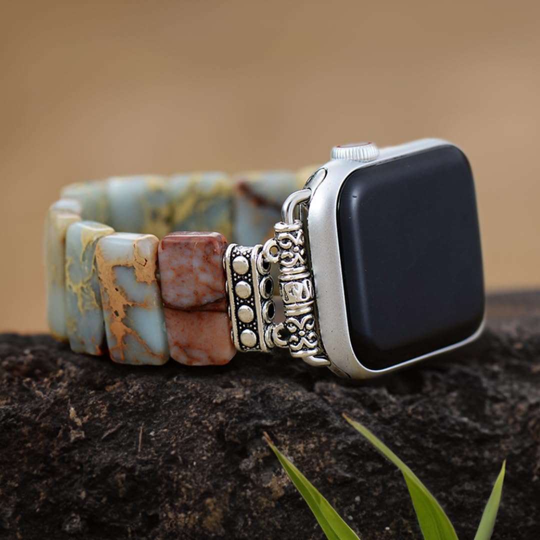 Cape Diablo Smart Watch Band For Women - Handmade Gemstone Strap - Compatible With 38Mm-45Mm Apple Faces