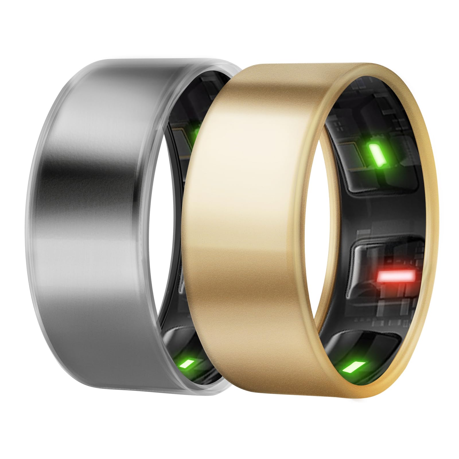 Newjourney Compatible With Oura Ring Gen 4/3 Cover | Tpu Anti-Scratch Ring Protector For Working Out (Gold+Clear, 8)