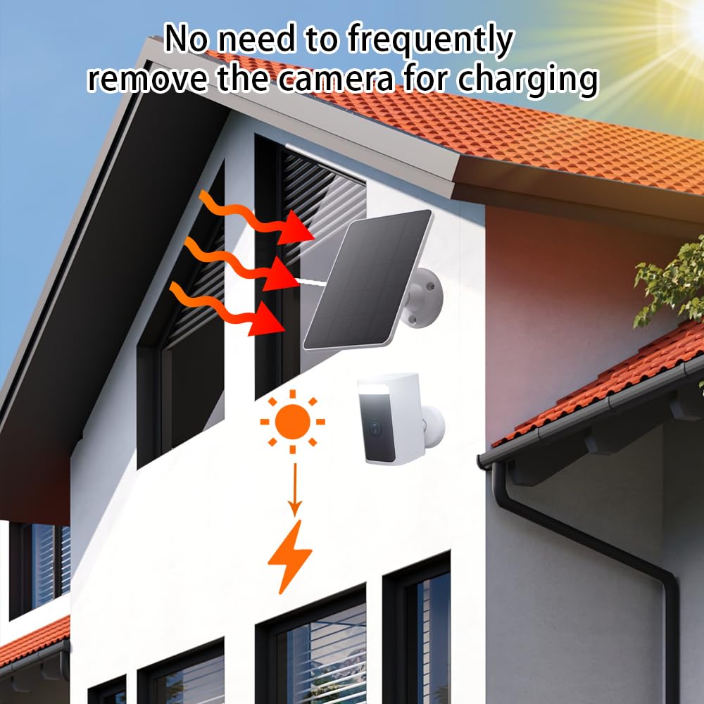 Oyocam 2 Pack Solar Panels Compatible With Wyze Cam Outdoor Rechargeable Battery Camera, Solar Panels For Wireless Security Came