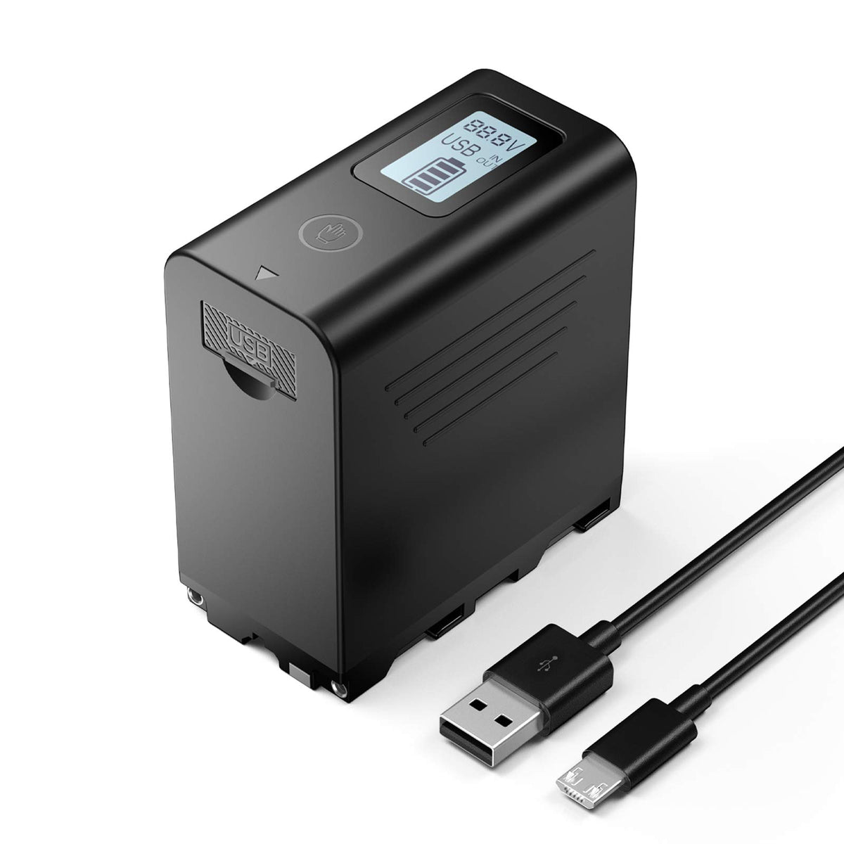 Powerextra Np-F970 Multifunctional Battery Pack 10050Mah High Capacity With Usb Output Lcd Display For Sony Np-F970, Np-F975, Np