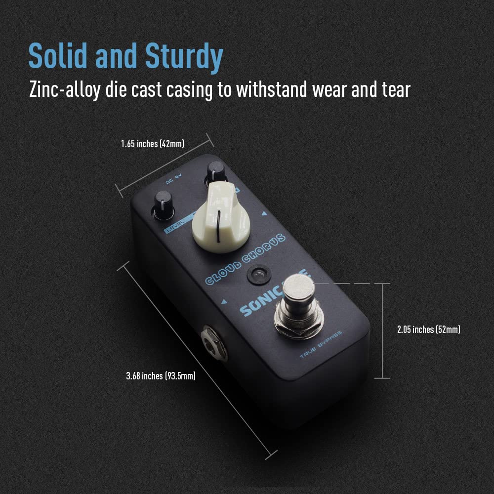 Sonicake Chorus Pedal Chorus Guitar Pedal Guitar Effects Pedal Classic Bbd Analog True Bypass