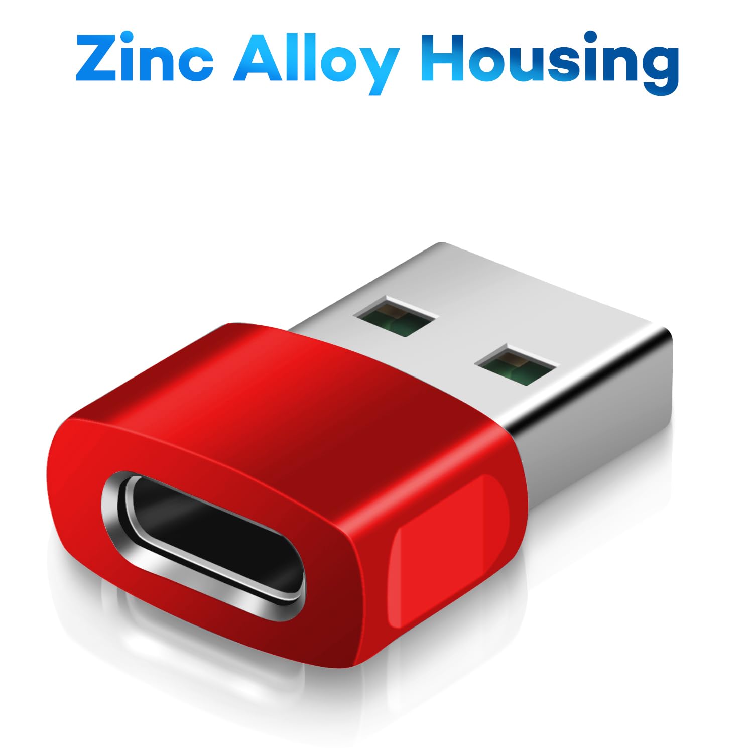 Basesailor Usb To Usb C Adapter 3 Pack,Zinc Alloy Type C Female To A Male Car Charger Converter For Iphone 15 14 13 12 Pro Max P