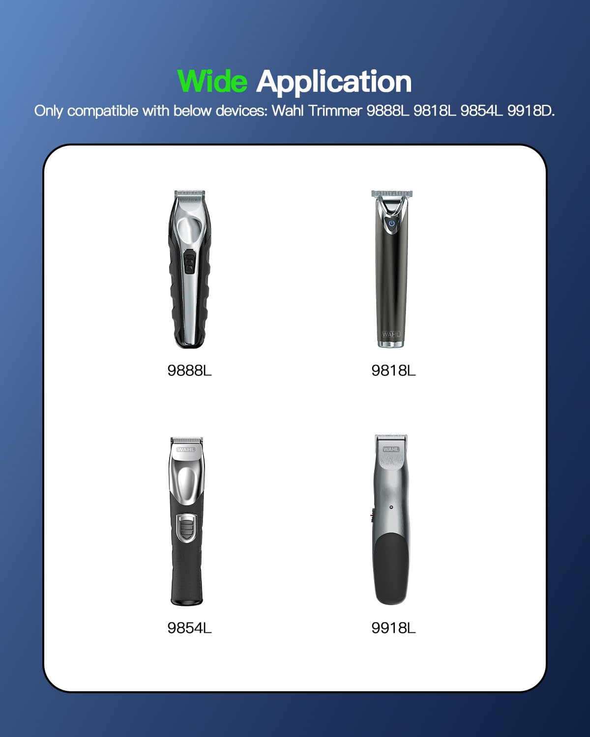 4.2V Ac Charger Replacement For Wahl Trimmer 9888L 9818L 9854L 9918D Wnt 8 Wnt 9 9864 9876 9766 8779 5622 5623 79608 97581 Hair