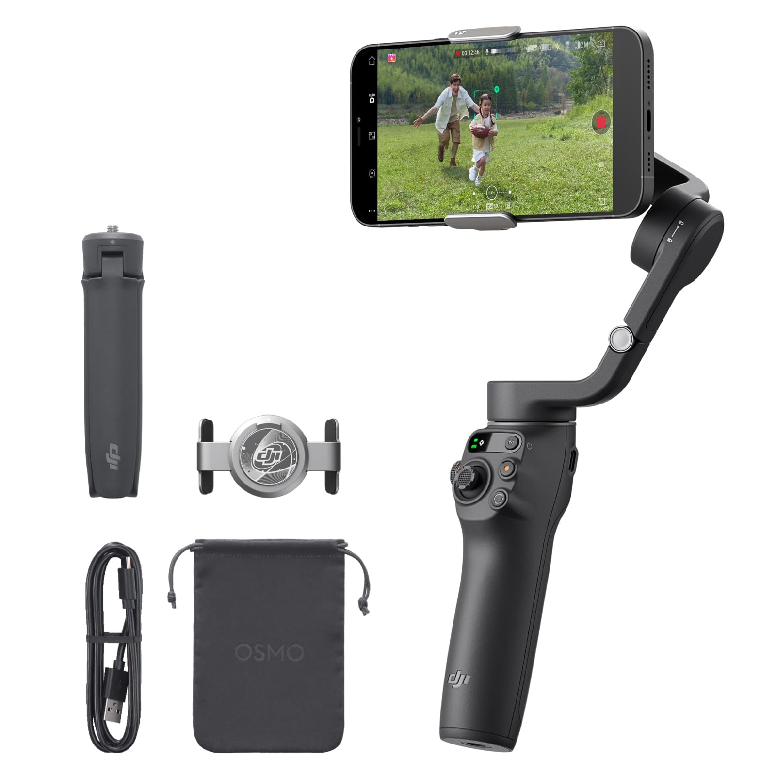 Dji Osmo Mobile 6 Gimbal Stabilizer For Smartphones, 3 Axis Phone Gimbal, Built In Extension Rod, Object Tracking, Portable And