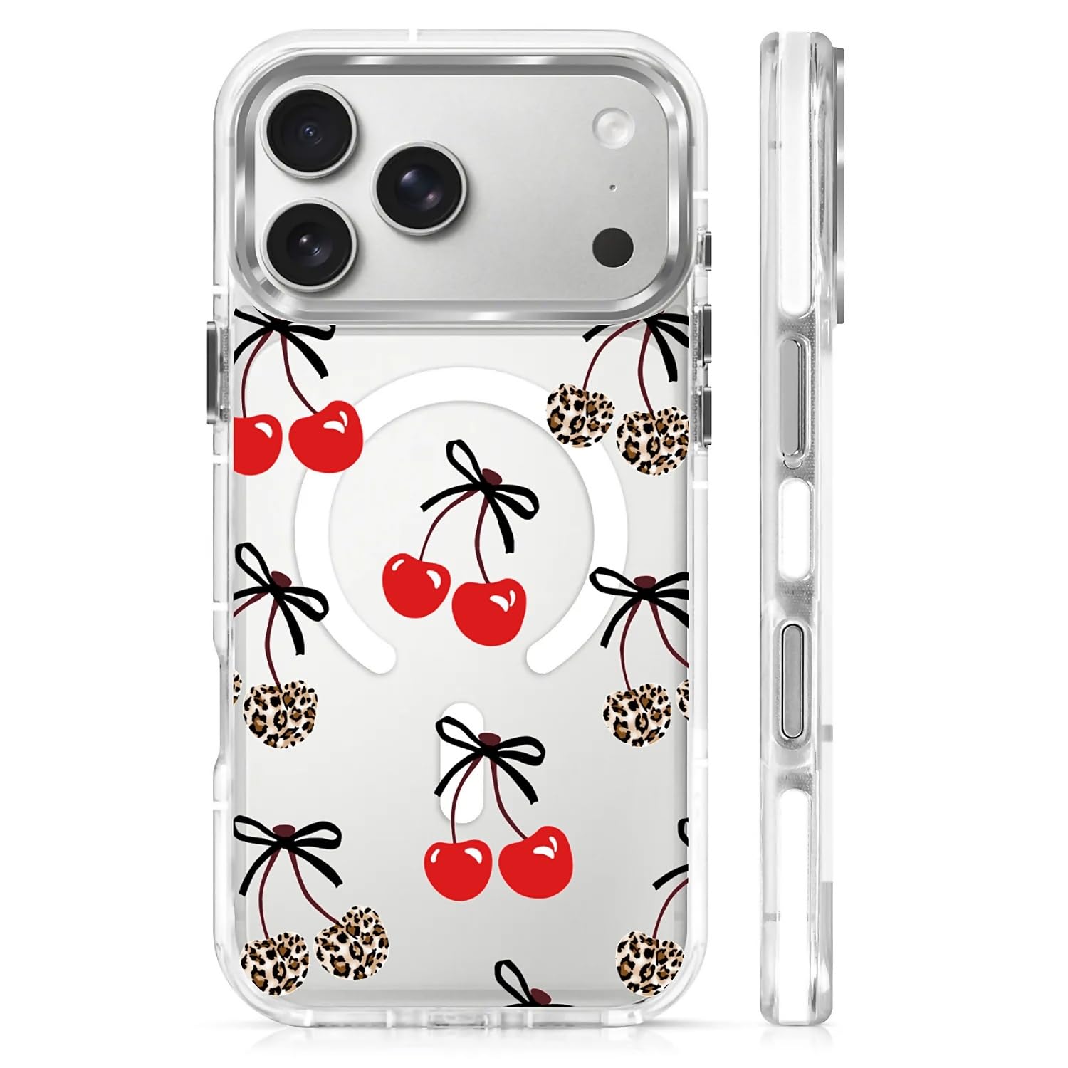OKBUOK for iPhone 17 Pro Max Case [Compatible with Magsafe],Girls Women Clear Magnetic Case Silicone Shockproof Protective Cover