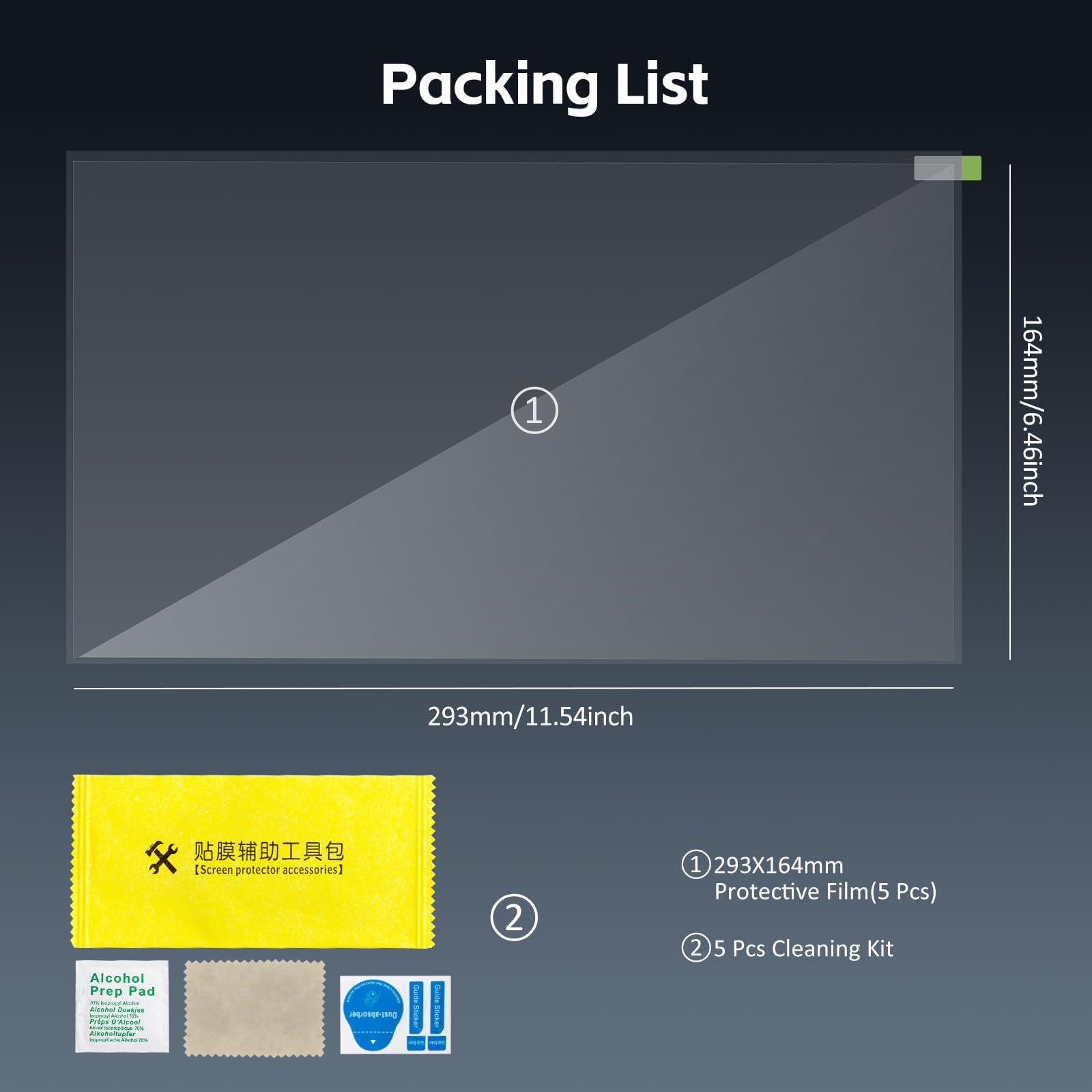 Anycubi Photon Mono M7 Max Screen Protector,Original 3D Printer Protective Film 5Pcs Compatible With 13.6 Inch Lcd Sla Uv Resin