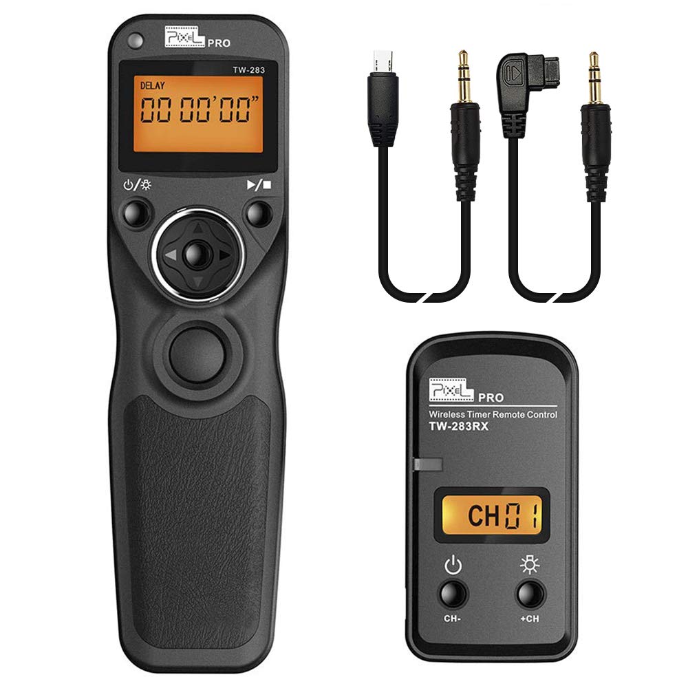 Remote Control Compatible for Sony, Pixel Wireless Shutter Release Cable TW-283 S1/S2 Timer Remote Control Compatible for Sony A