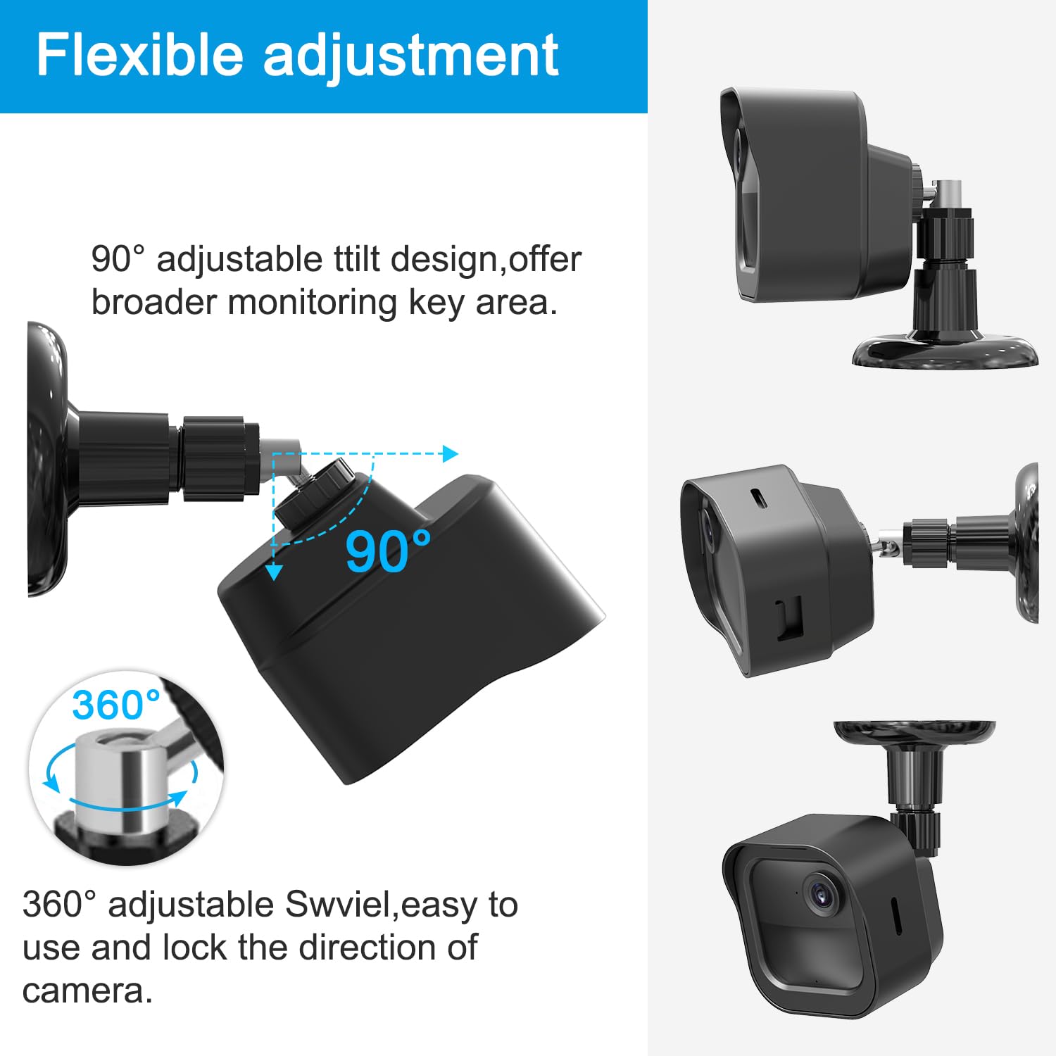 360� Adjustable Mount And Weatherproof Protective Housing For All New Blink Outdoor 4 (4Th Gen) Camera, With Blink Sync Module 2 Outlet Mount   5 Pack (Blink Camera & Sync Module Not Included)