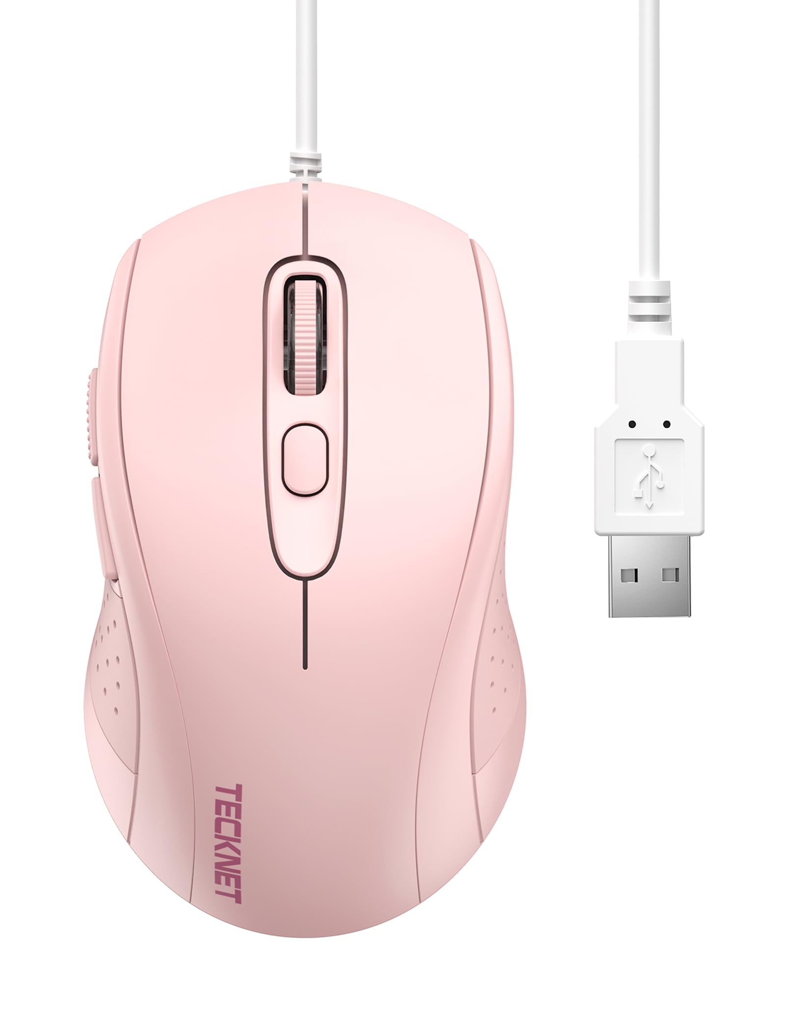 TECKNET Wired Mouse, 3600DPI, USB Wired Computer Mice, 6Button, 4Levels
