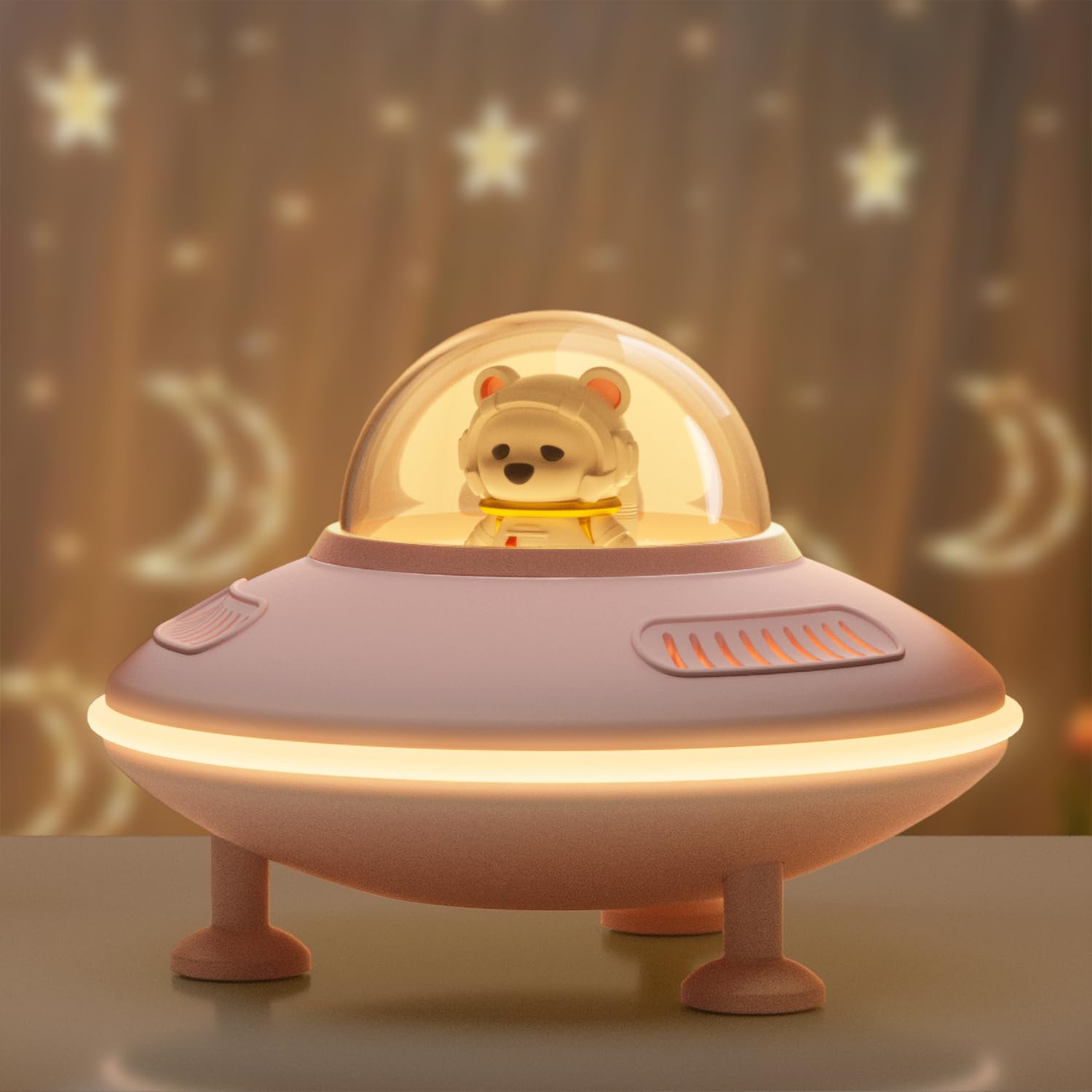 Small Bluetooth Speaker, Bluetooth Speaker With Night Light, Light Up Bluetooth Speaker For Pink Room Decor, Bluetooth 5.4, Usb Disk&Aux&Tf Card Input, Birthday Gifts For Women Teen Girls   Pink