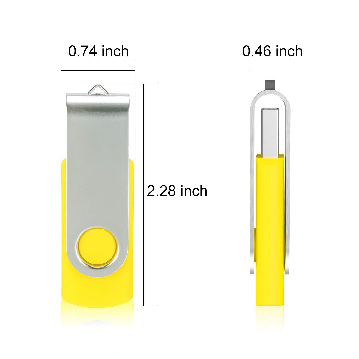 Alihelan 10Pcs 16Gb Usb Flash Drives Usb 2.0 Thumb Drive Bulk Swivel Memory Stick 16 Gb Fold Storage Jump Drive Zip Drive, 10 Pa