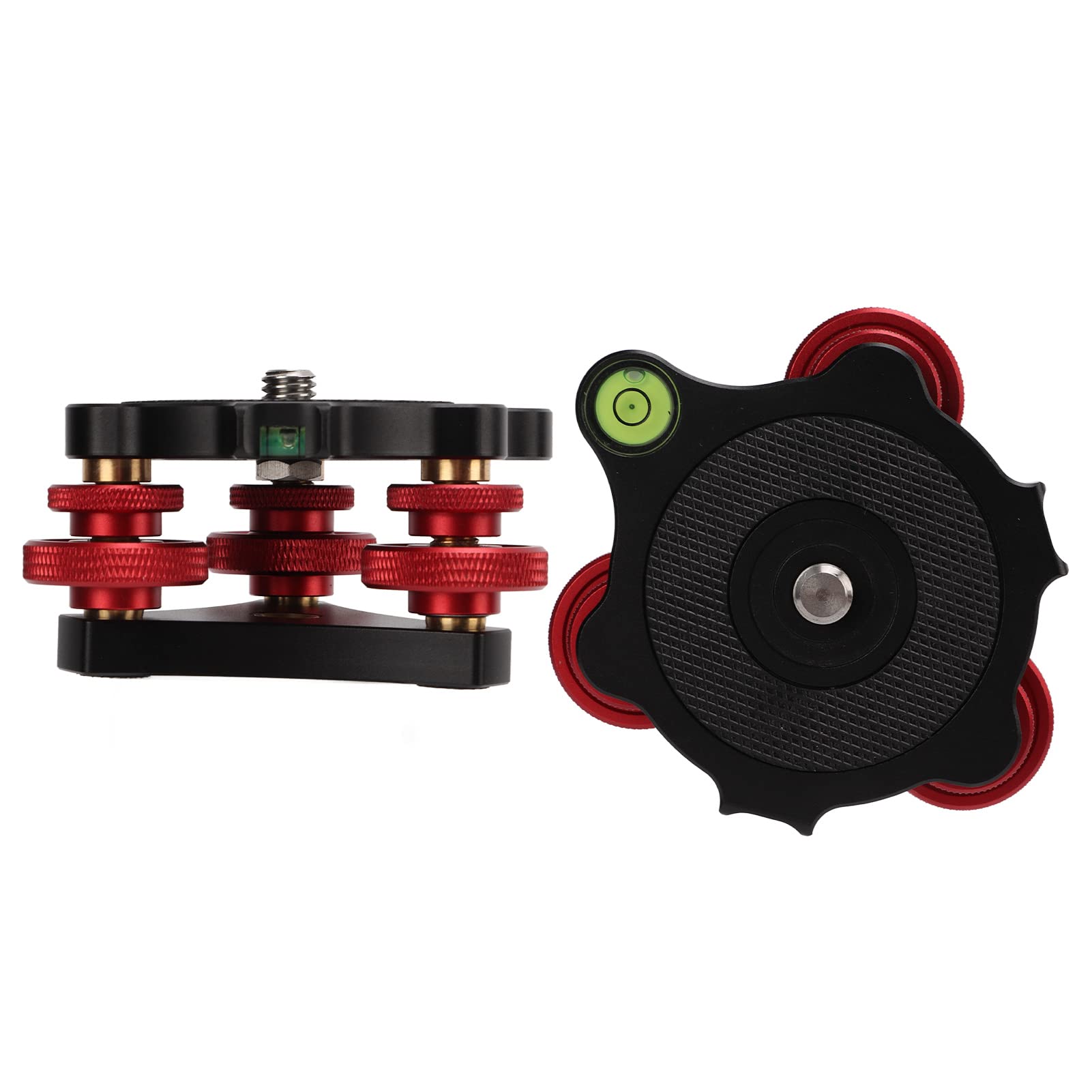 Tripod Head Leveling Base Camera Leveler, Triple Wheel Leveler Bubble Black Lp 64 Leveling Base, 3/8    Thread,  5 Precise Angle