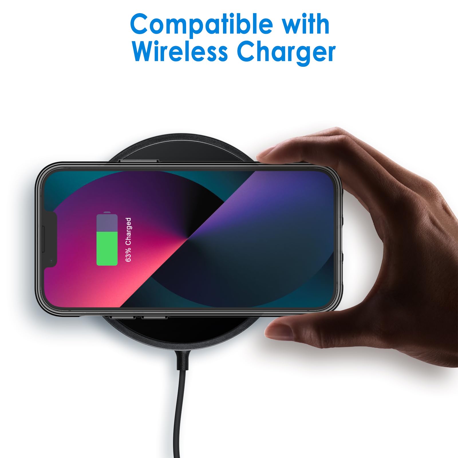 Jetech Case For Iphone 13 Mini 5.4 Inch, Non Yellowing Shockproof Phone Bumper Cover, Anti Scratch Clear Back (Black)