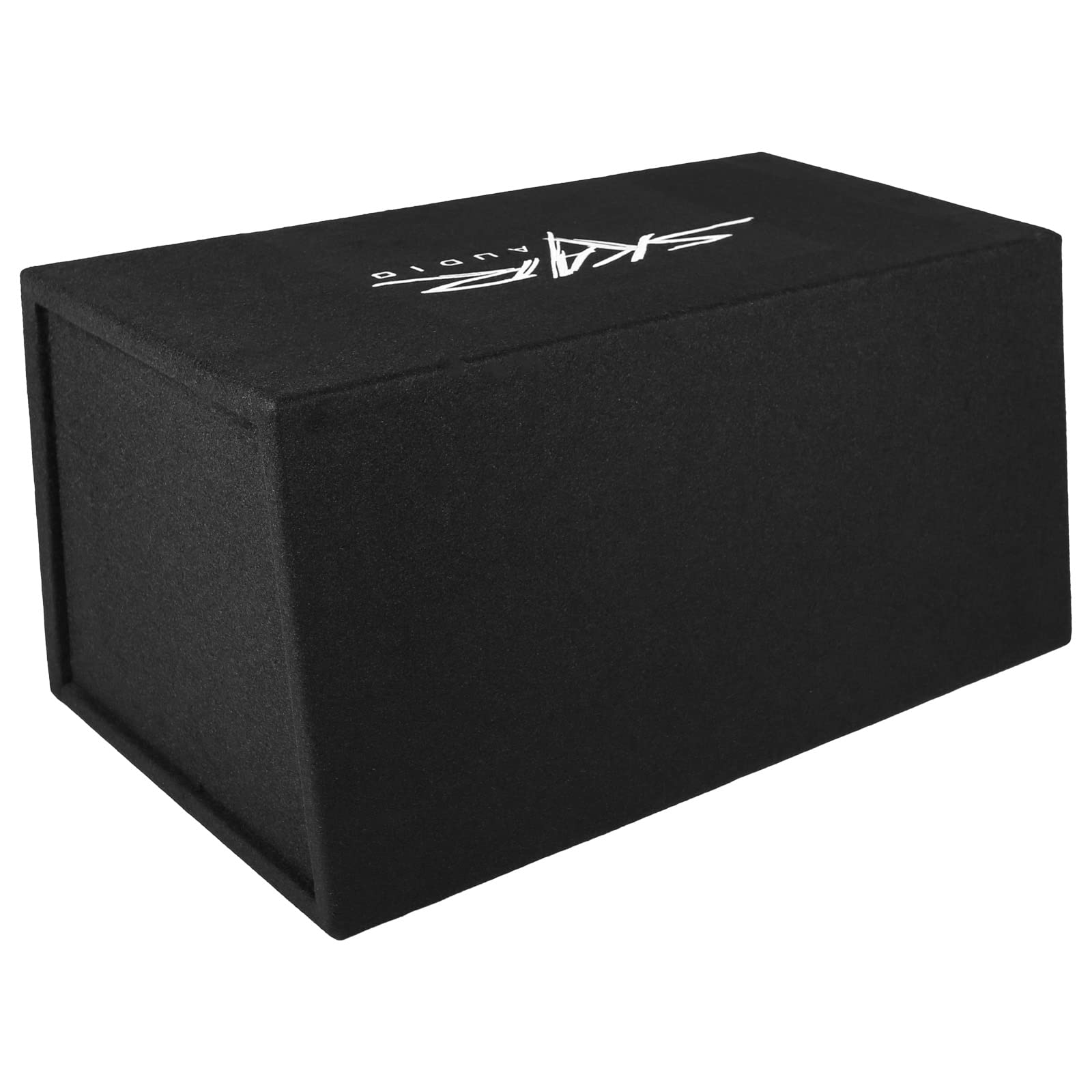 Skar Audio Dual 12" SVR Series Vented Subwoofer Enclosure - 3200W, Black, Model SVR-2X12D4, Loaded Wood Design