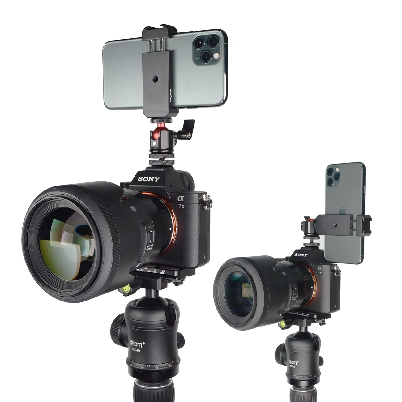 Sioti Mini Ball Head Mount Adapter, +Hot Shoe Mount, Compatible With Digital Card Camera/Microphone/Smart Phone/Action Camera/Flash/Lcd (Mini Ball Head Um18)